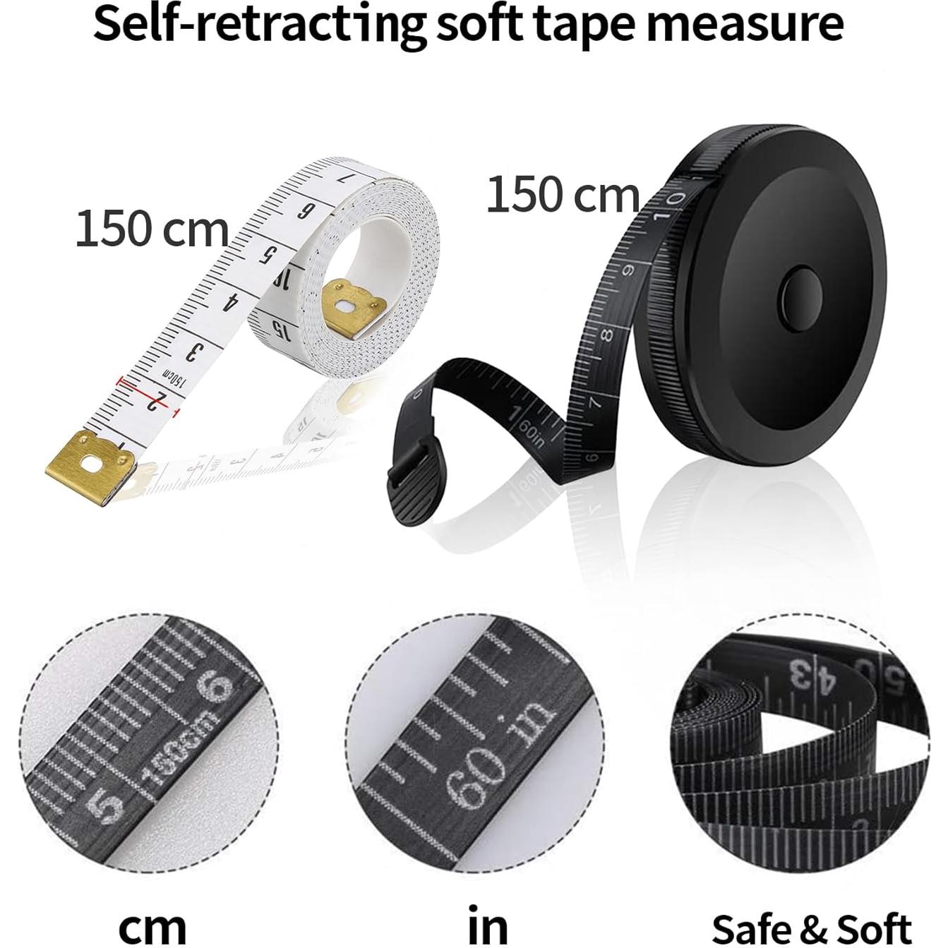 Cinta Métrica BoAn 8 PCS Suave y Retráctil 1.5 Metros