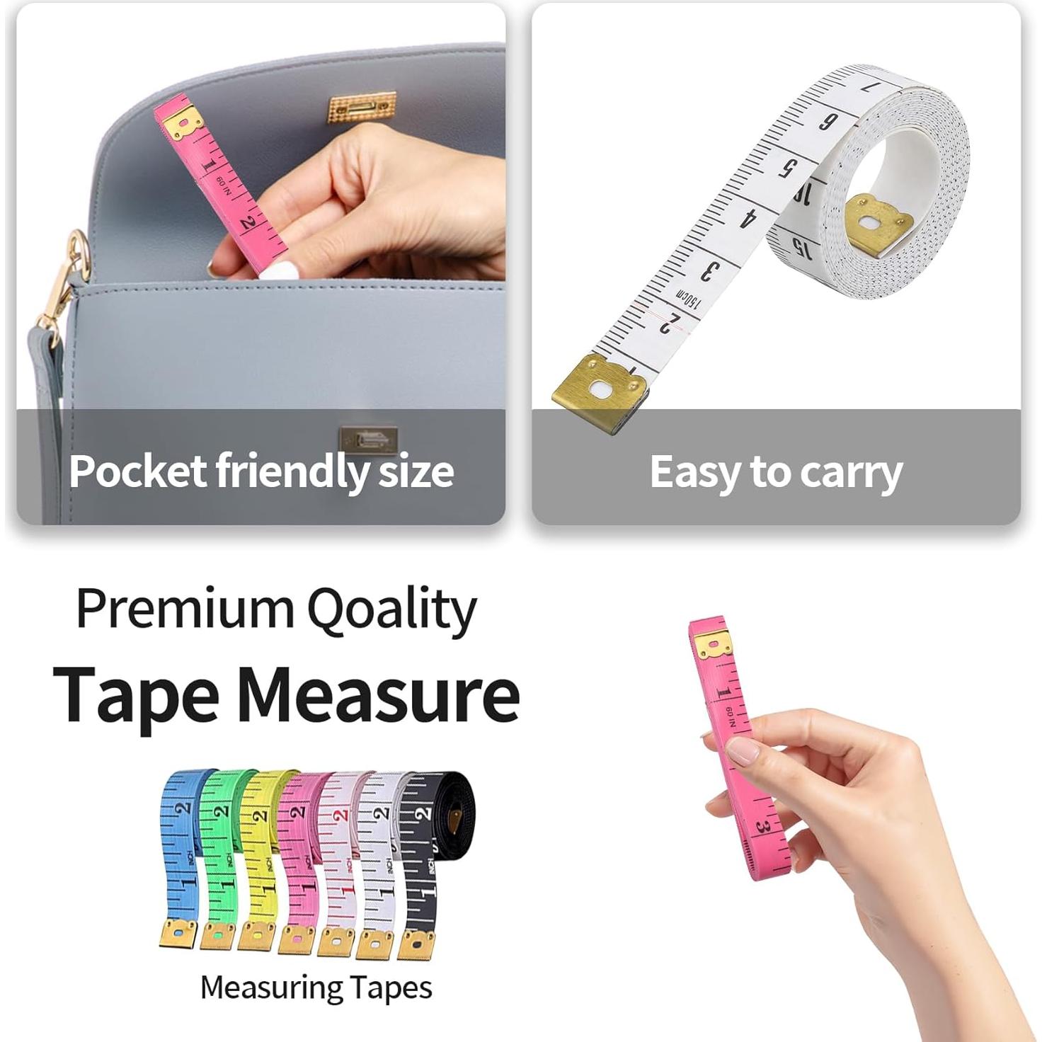 Cinta Métrica BoAn 8 PCS Suave y Retráctil 1.5 Metros