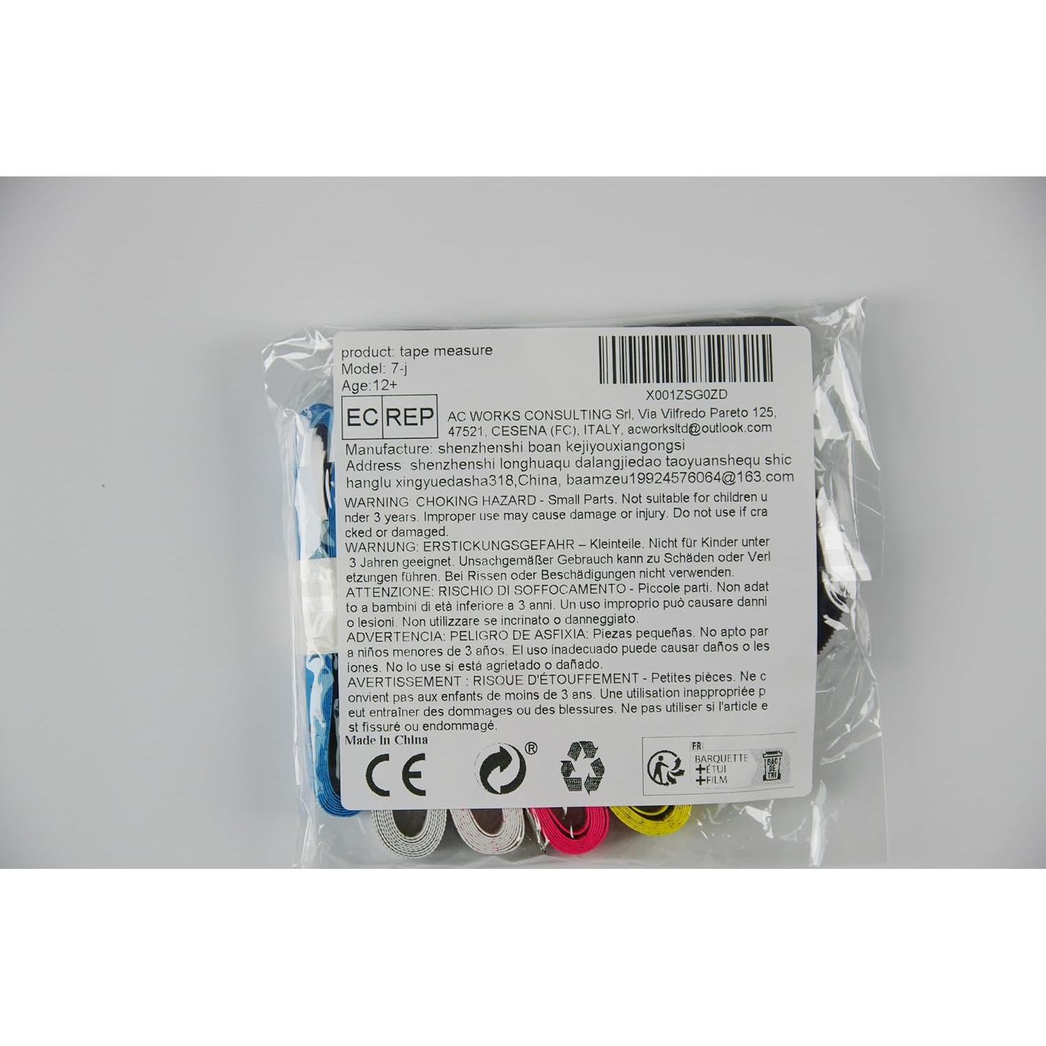 Cinta Métrica BoAn 8 PCS Suave y Retráctil 1.5 Metros