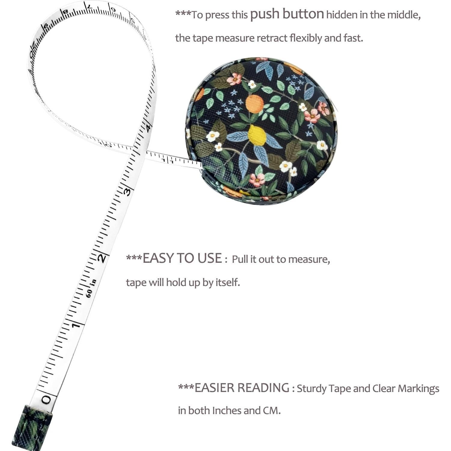 Cinta Métrica Retráctil WM 150 cm Doble Cara para Costura