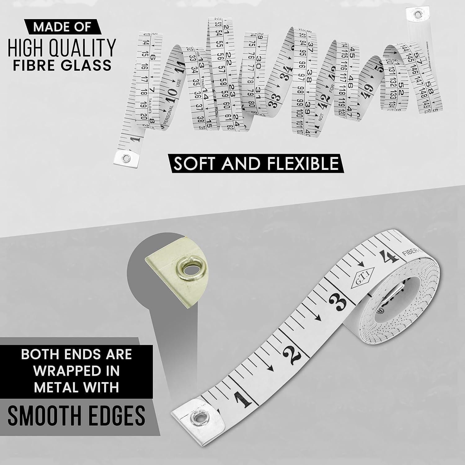 Paquete de 2 cintas métricas de tela suave 150cm Shah Enterprises
