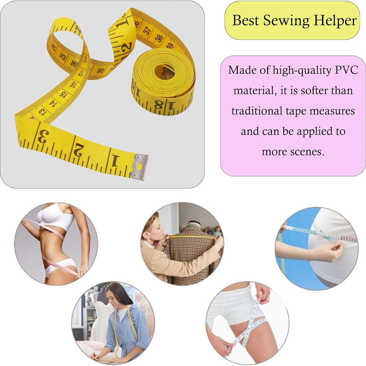 Cinta Métrica Doble Escala Oboteny 300 cm PVC Flexible 2 Pcs