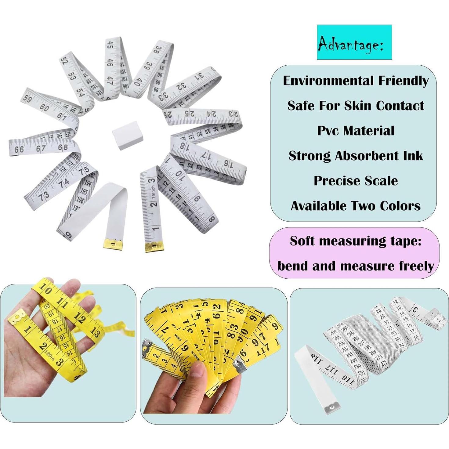 Cinta Métrica Doble Escala Oboteny 300 cm PVC Flexible 2 Pcs