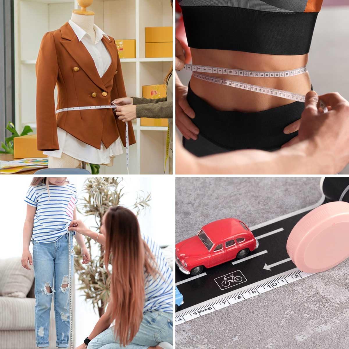 Paquete de 3 cintas métricas retráctiles TKYPZY 150 cm