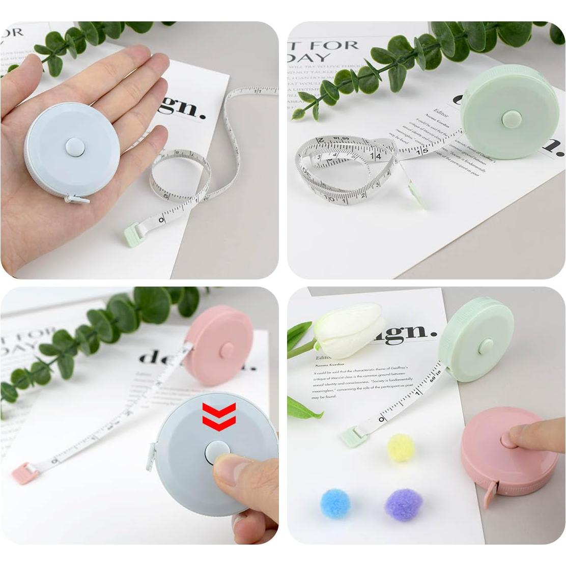 Paquete de 3 cintas métricas retráctiles TKYPZY 150 cm