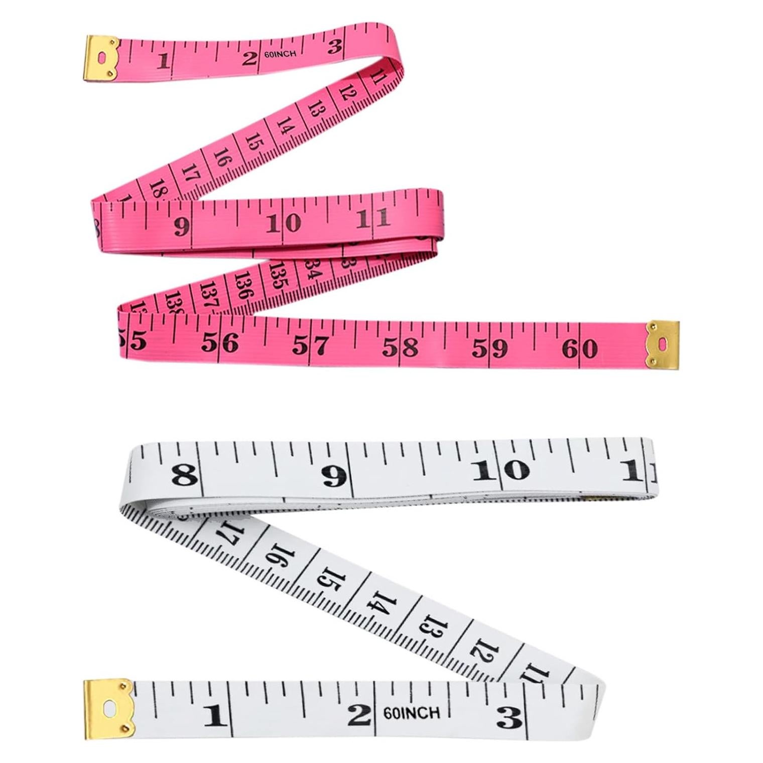 Cinta Métrica Suave HHKJ 150 cm Doble Escala Rojo y Blanco