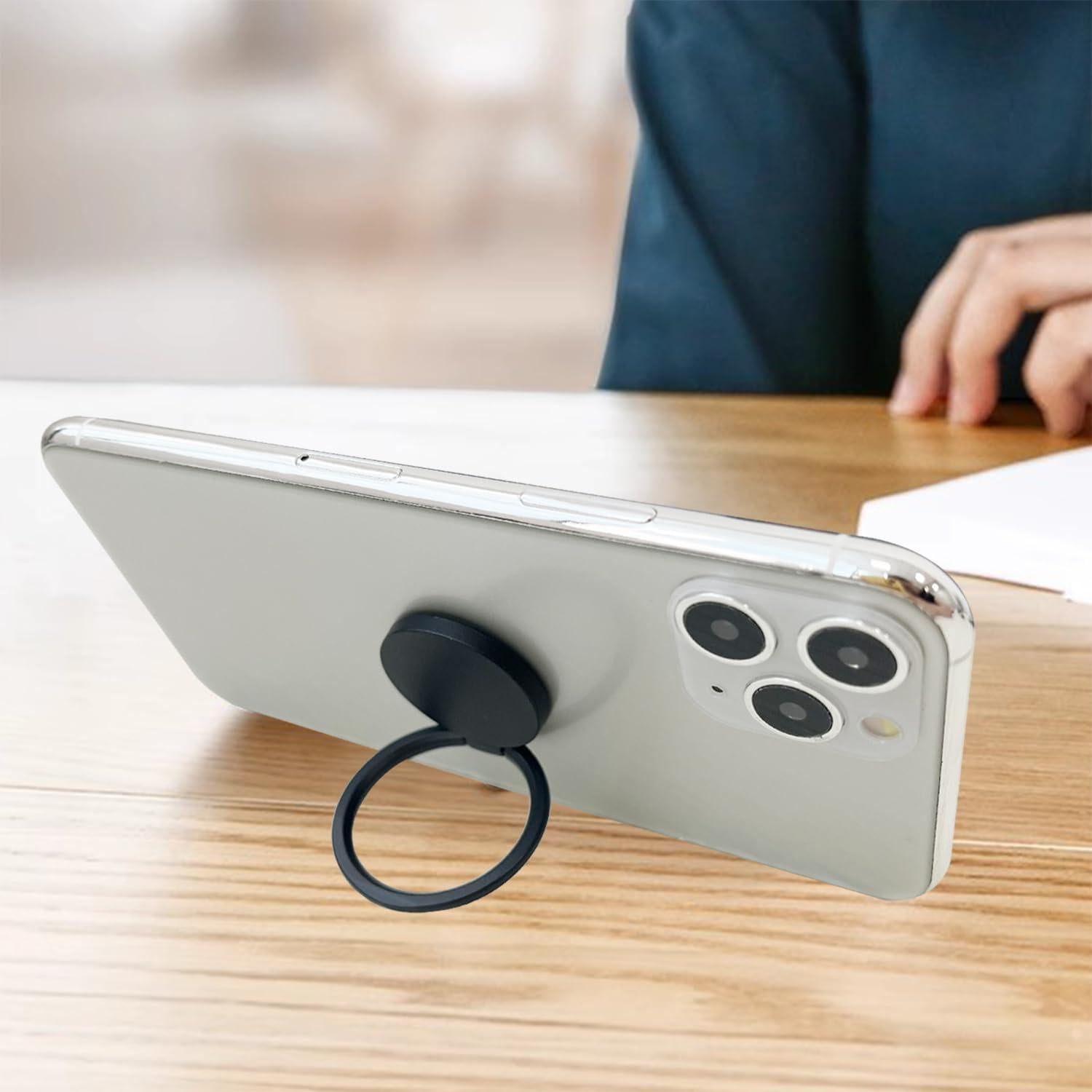 TENOC Soporte para Teléfono Anillo Universal Negro 360°