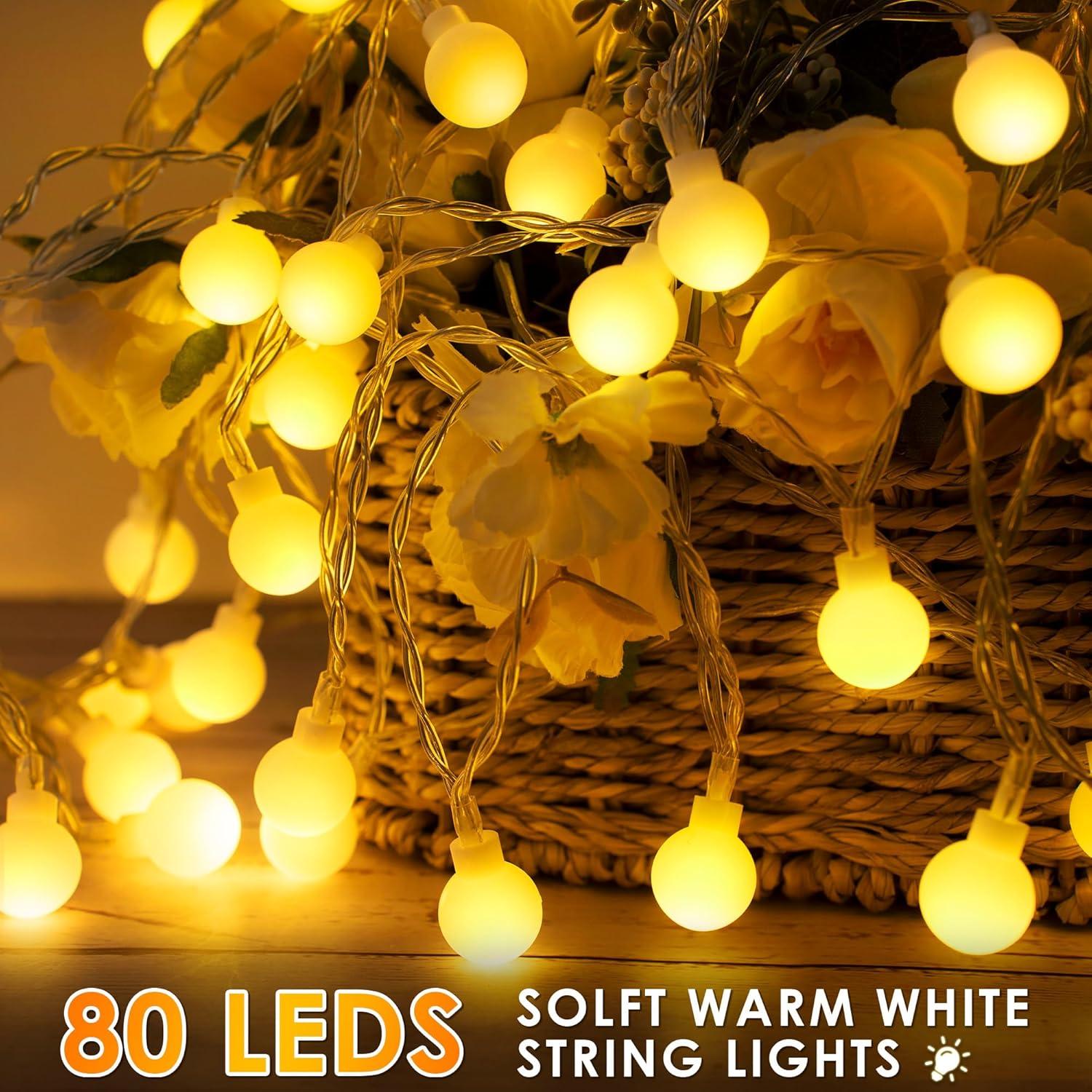 Luces de Canopy LED ElectricWise 12.19m 80 LEDs Cálidas