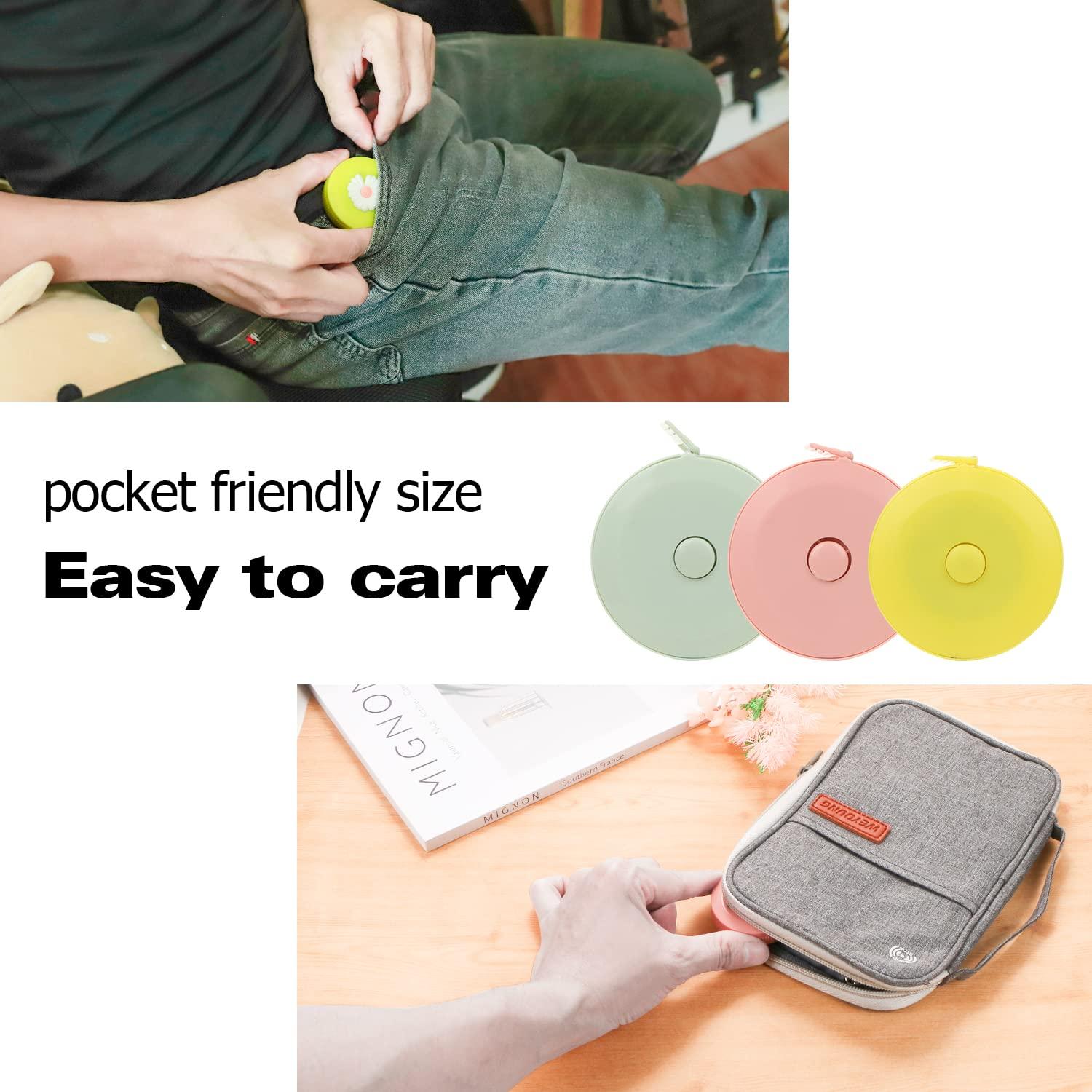 Paquete de 3 cintas métricas retráctiles UHOMENY 150 cm