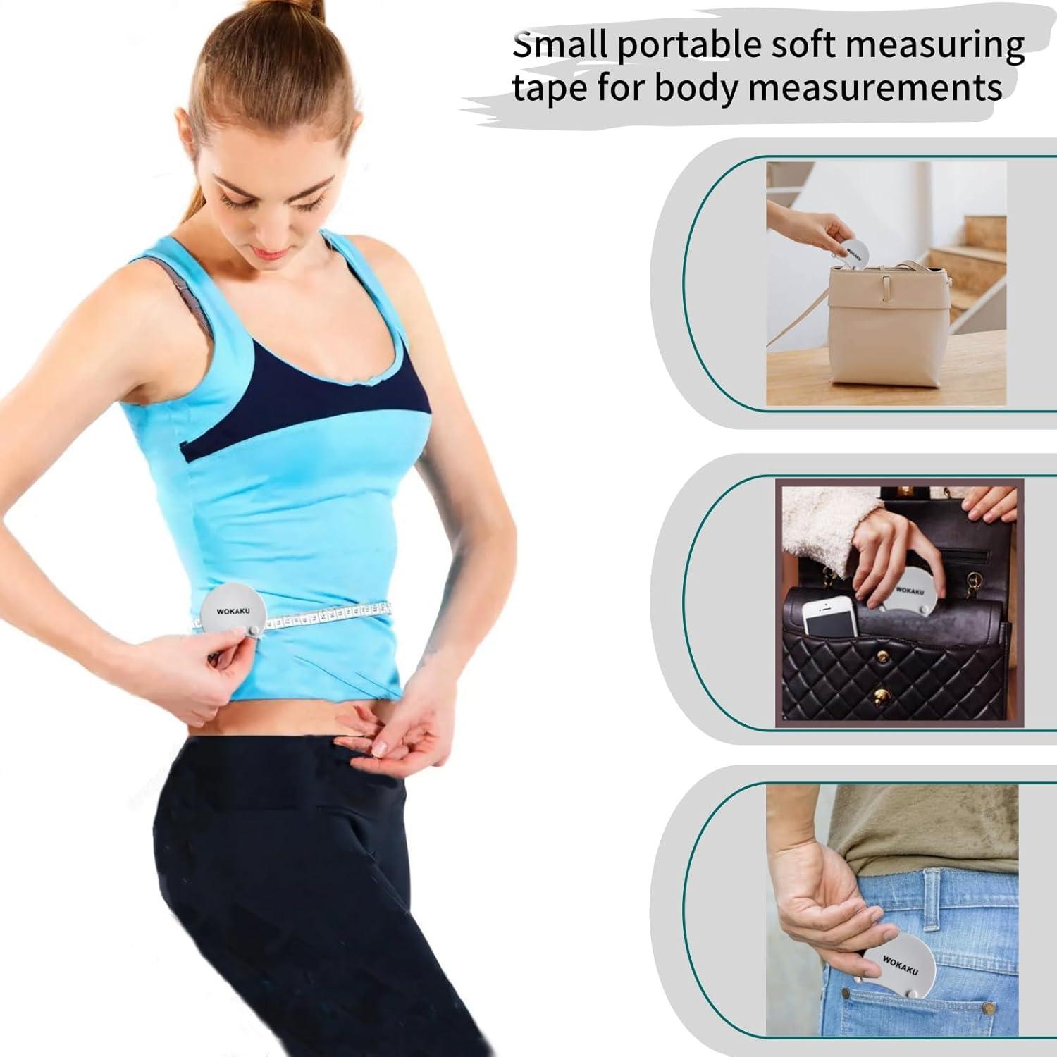 Cinta Métrica Corporal Wokaku 150cm con Ventana y Bloqueo