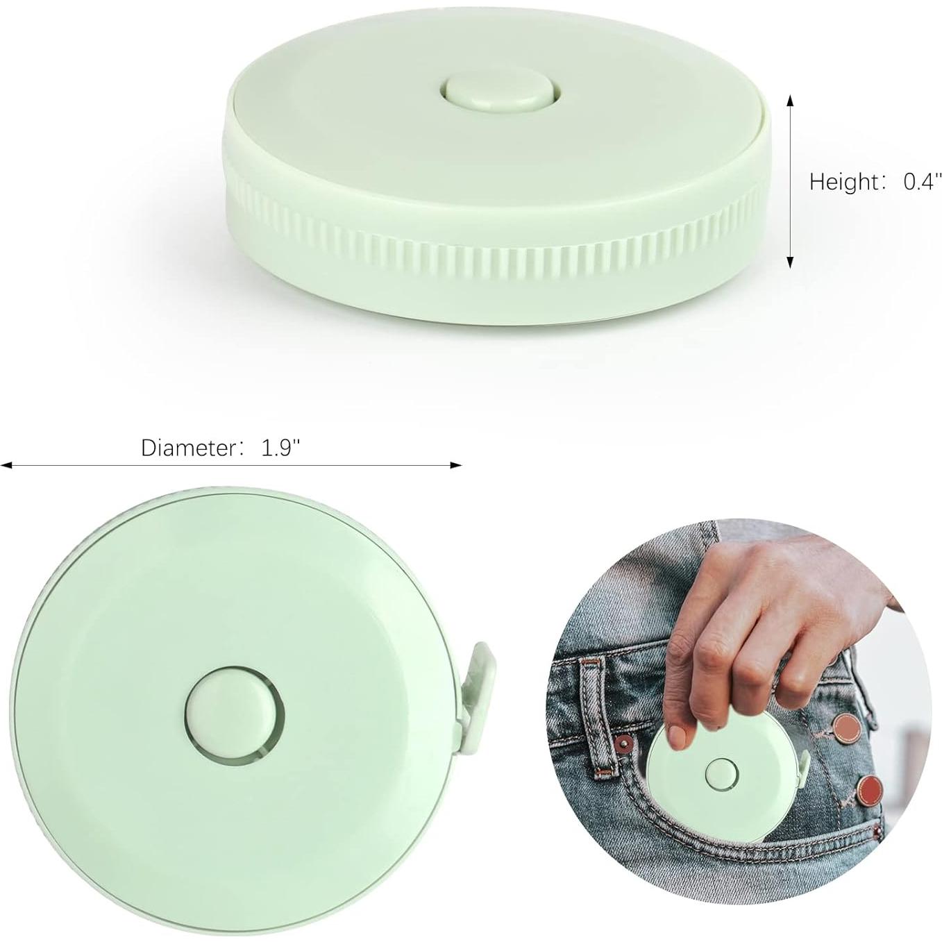 3 Piezas Cinta Métrica Retráctil 150 cm Fibra de Vidrio