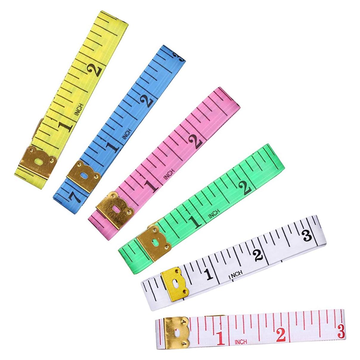 Cinta Métrica Doble Escala 6 Colores 150 cm para Costura