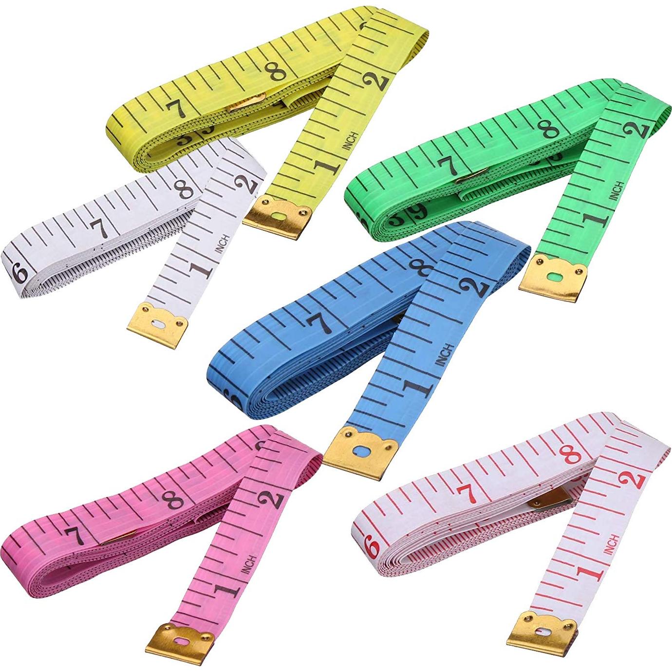 Cinta Métrica Doble Escala 6 Colores 150 cm para Costura