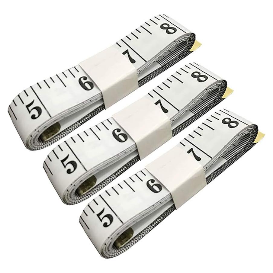 Cinta Métrica Suave SumVibe 200cm Paquete de 3 Blancas