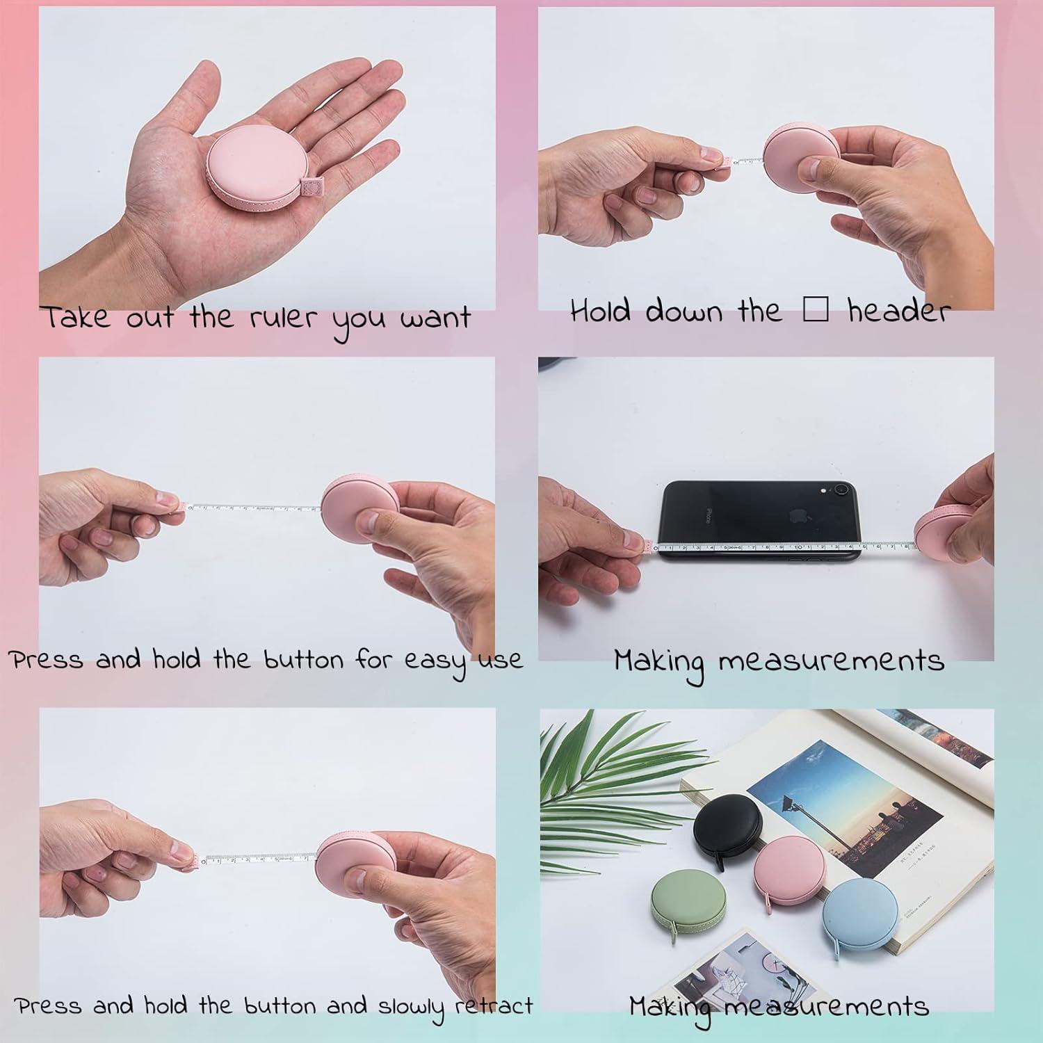 Cinta Métrica Doble Cara L1 - Paquete de 4, 200 cm, Multicolor