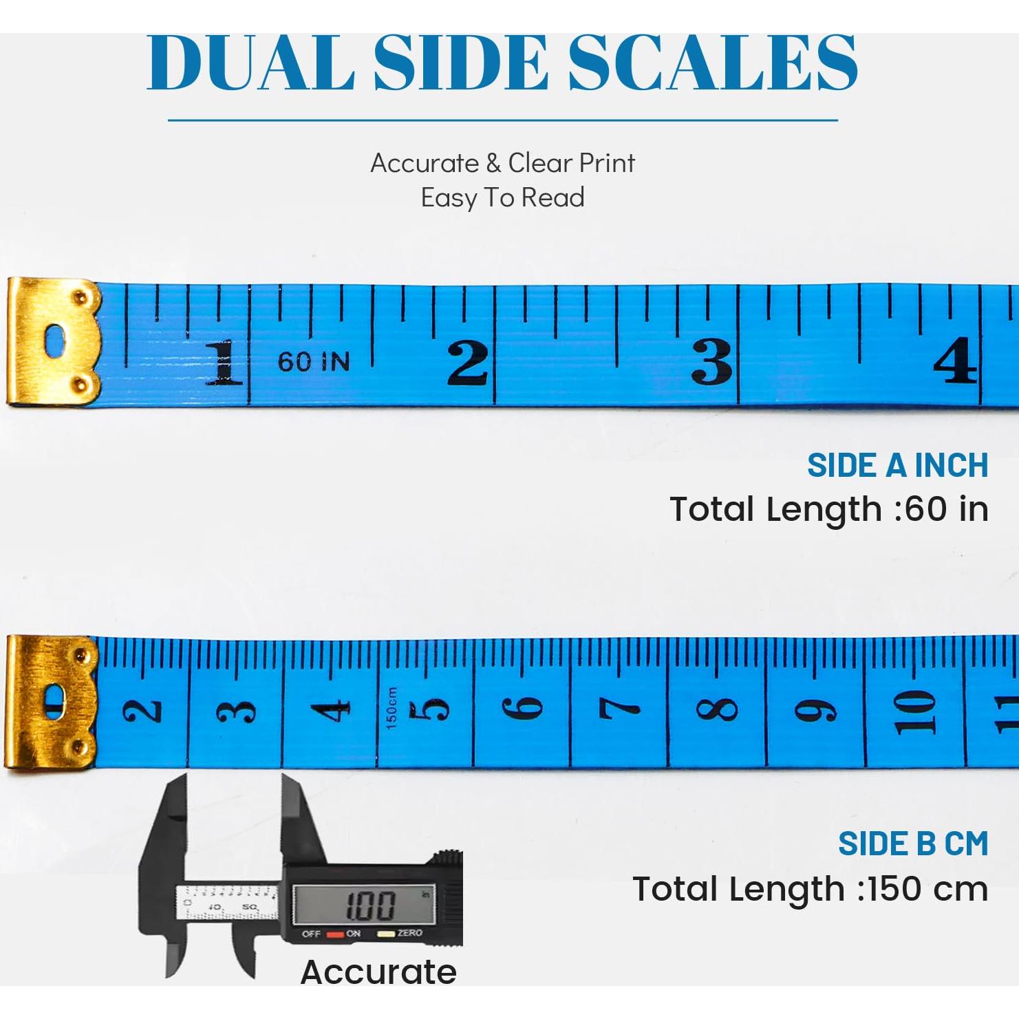 Cinta Métrica de Tela Suave MYGBBKITDEC 3 Paquete 150 cm