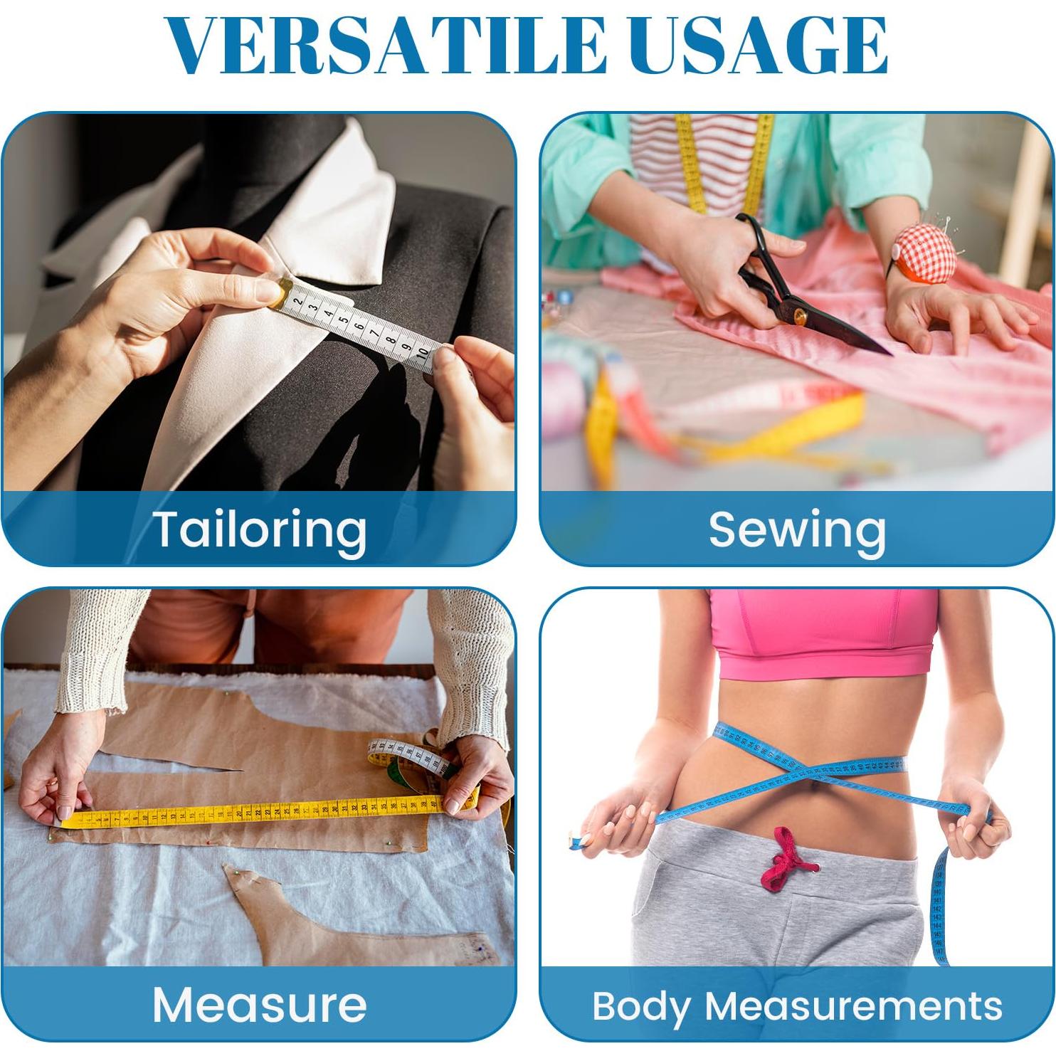 Cinta Métrica de Tela Suave MYGBBKITDEC 3 Paquete 150 cm