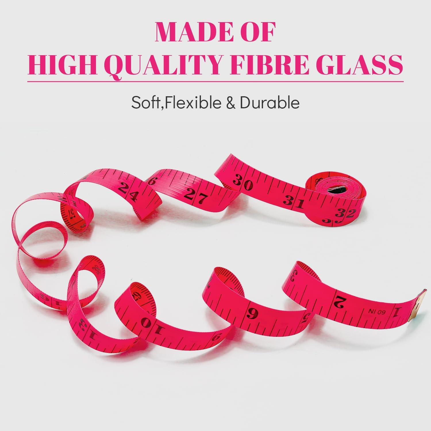 Cinta Métrica Doble Escala MYGBBKITDEC 150 cm Rosa 3 Paquete