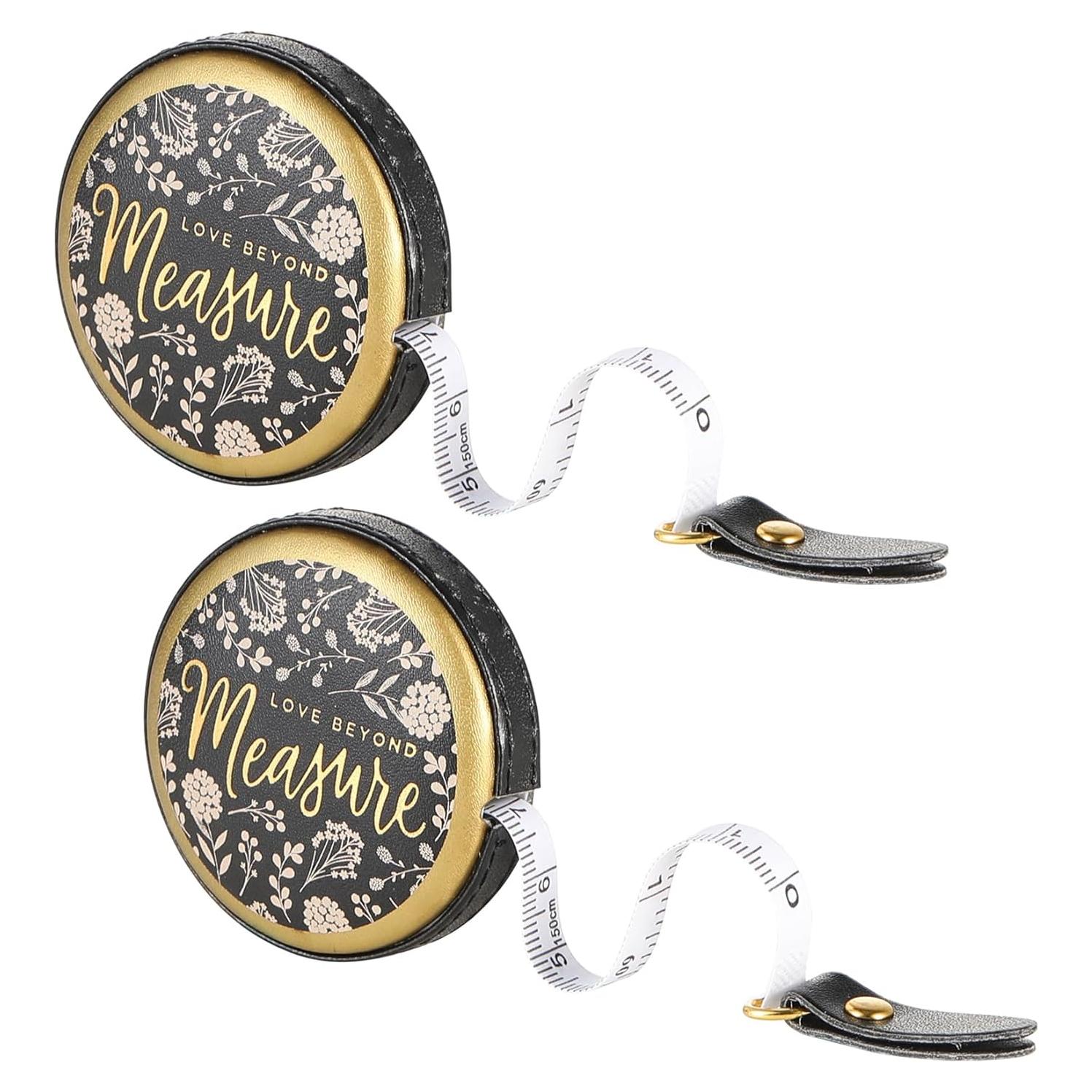 Cinta Métrica Retráctil Doble Cara YJWZWE 150cm 2 Piezas Negra