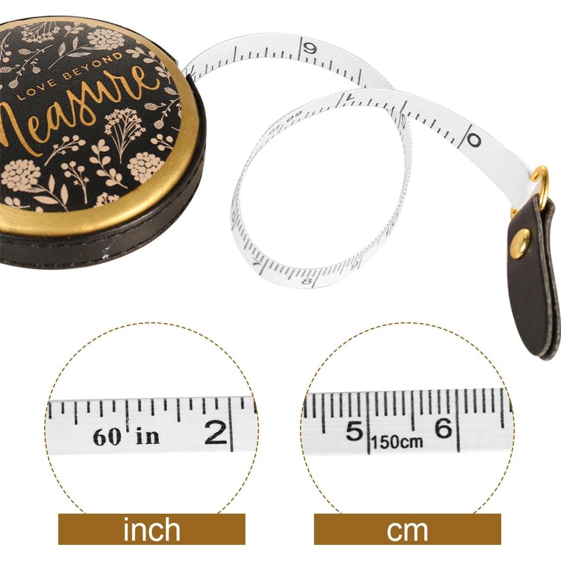 Cinta Métrica Retráctil Doble Cara YJWZWE 150cm 2 Piezas Negra