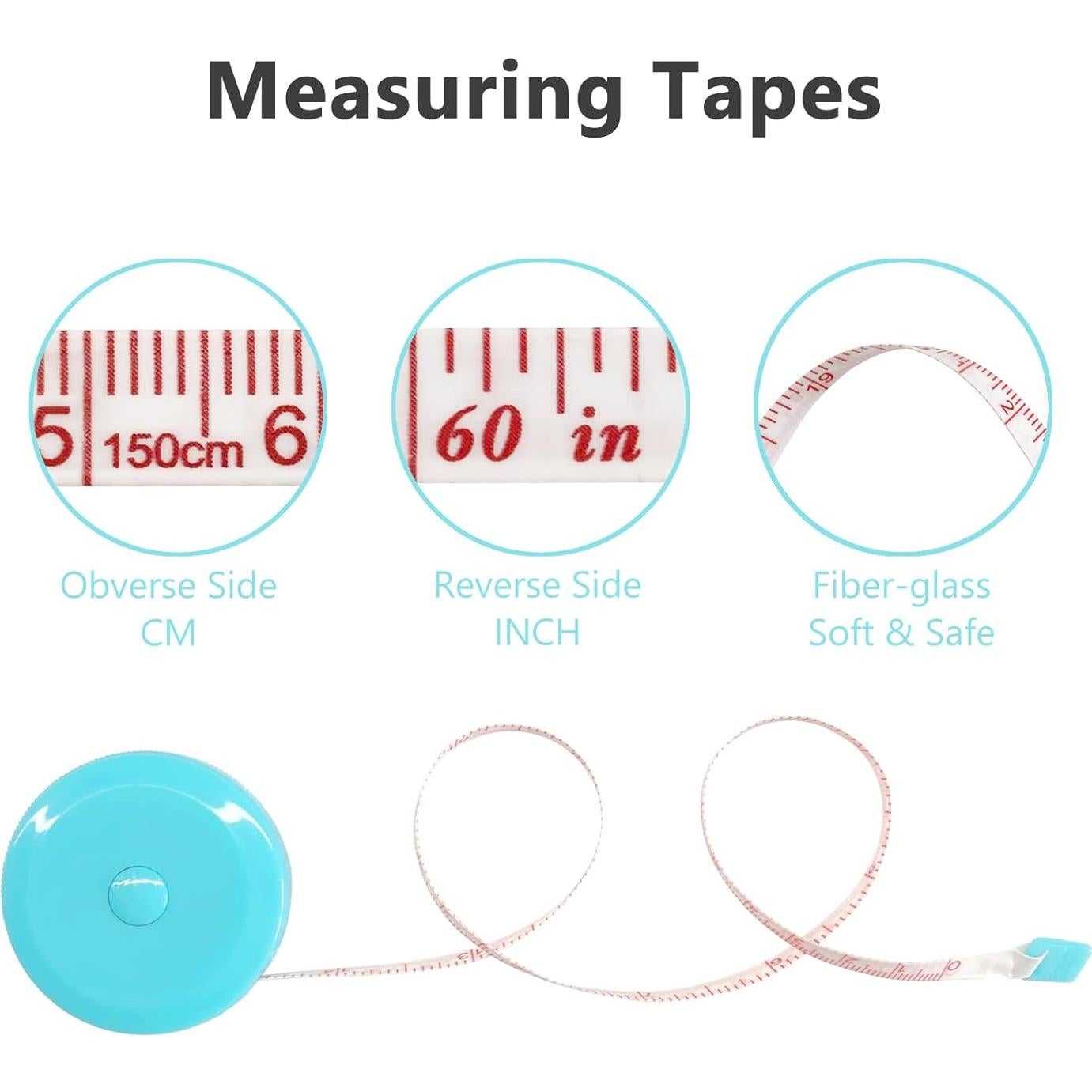 Paquete de 3 Cintas Métricas Retráctiles 1.5m GDMINLO