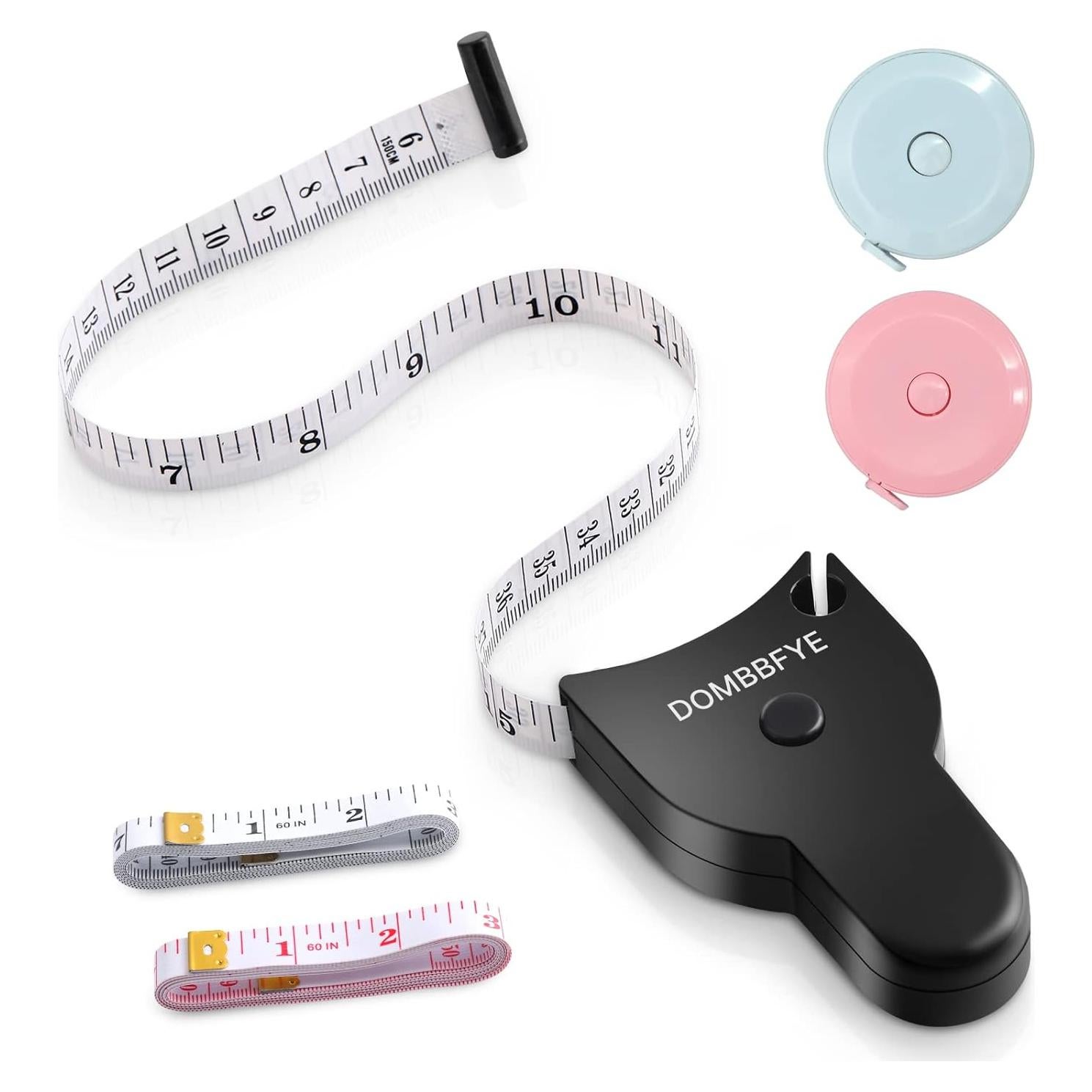 Cinta Métrica Corporal Dombbfye Retráctil 150cm Doble Escala