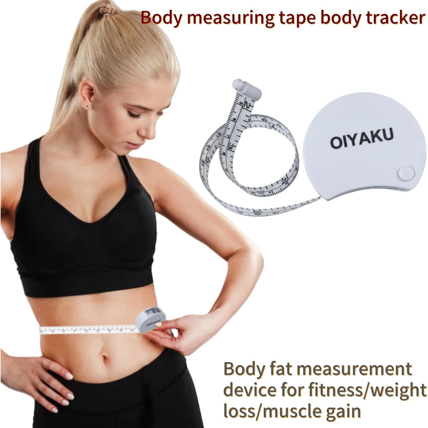 Cinta Métrica Ergonómica OIyaku 150 cm Doble Escala Fitness