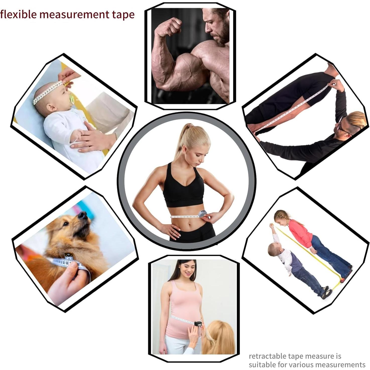 Cinta Métrica Ergonómica OIyaku 150 cm Doble Escala Fitness