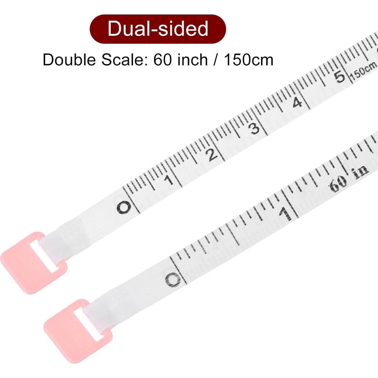 Cinta Métrica Retráctil HARFINGTON 150cm Doble Cara Rosa