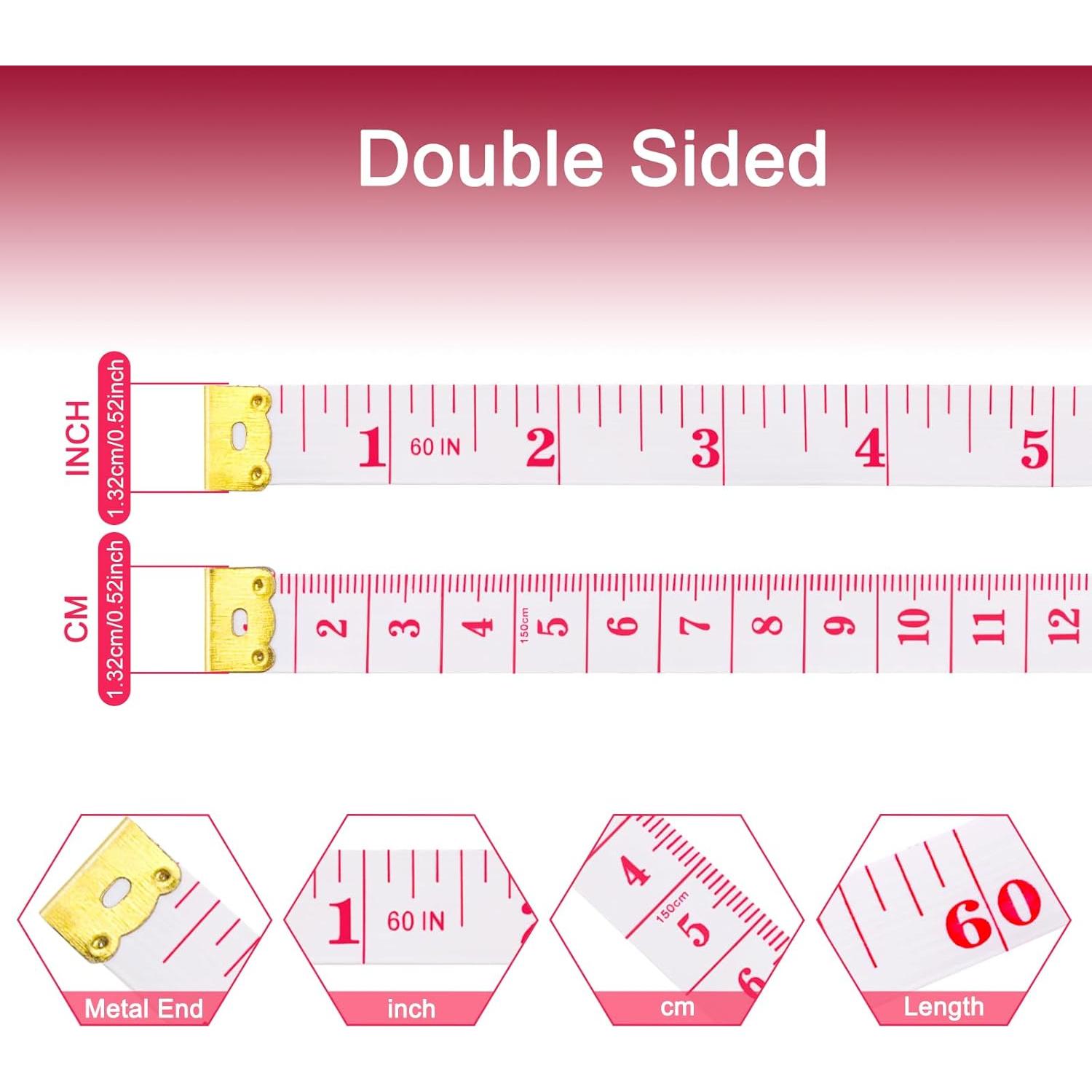 Cinta Métrica Suave GDMINLO Doble Escala 2 Piezas 152.4 cm