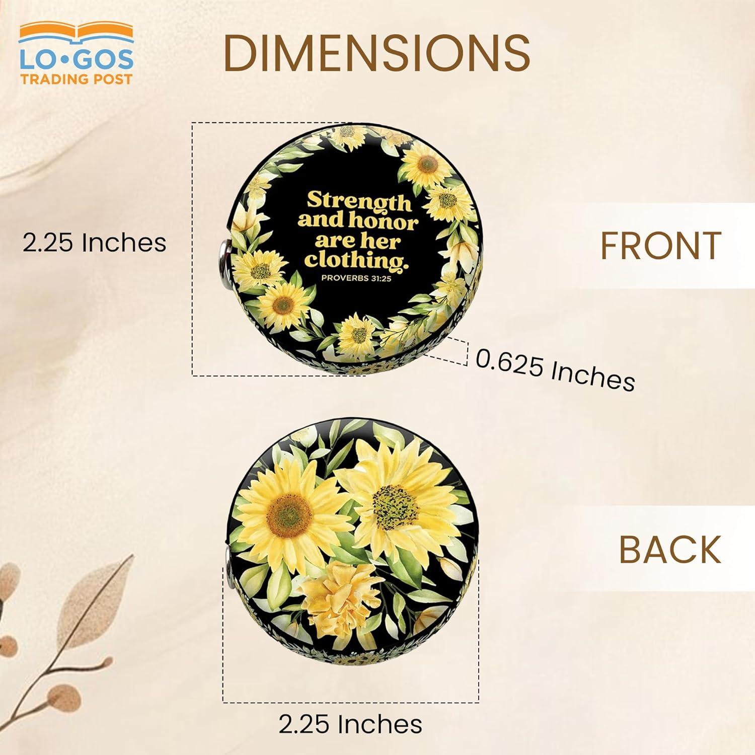 Cinta Métrica Retráctil 150 cm Árbol de Vida Proverbios 31:25