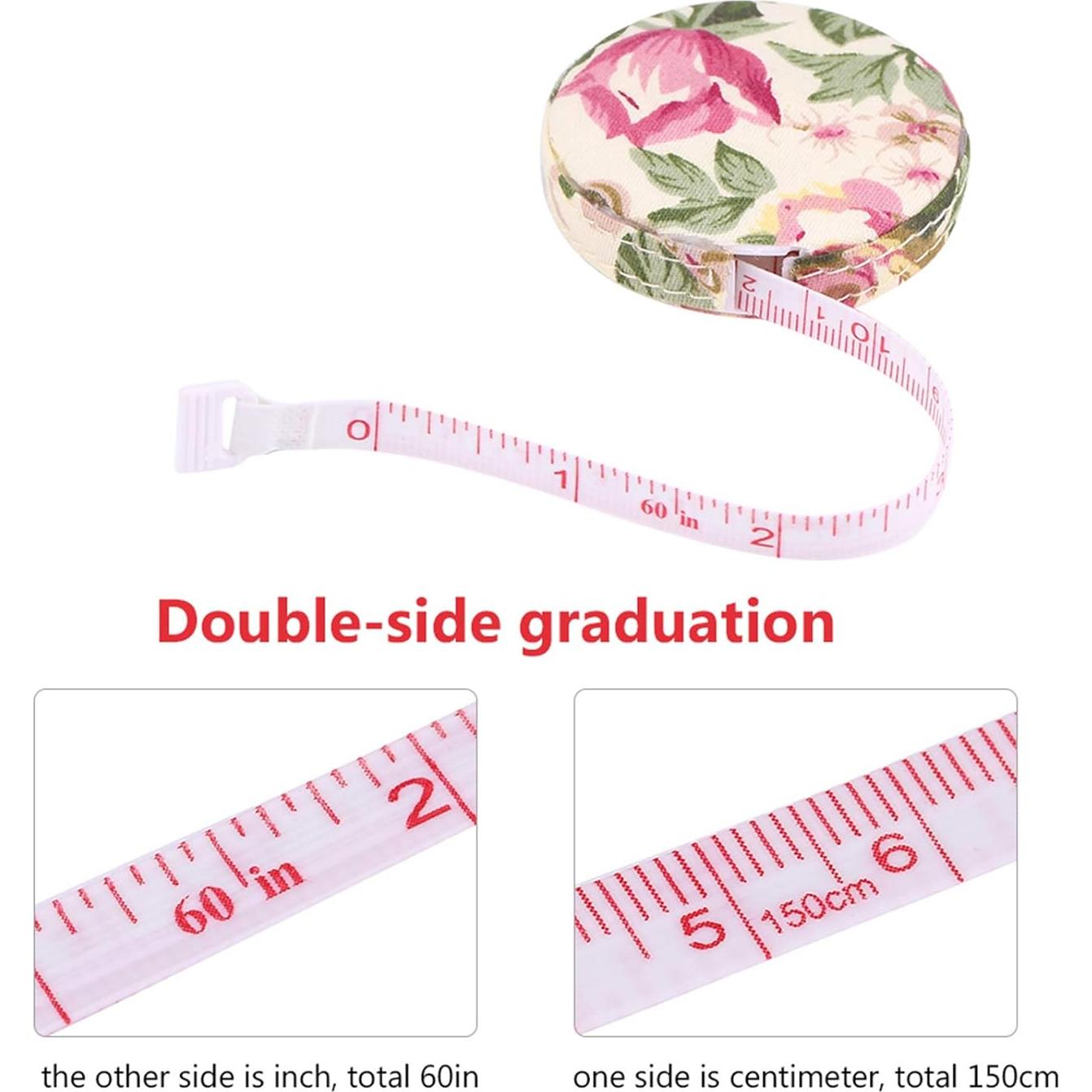 Cinta Métrica Doble Cara Ejoyous 150 cm para Costura y Cuerpo