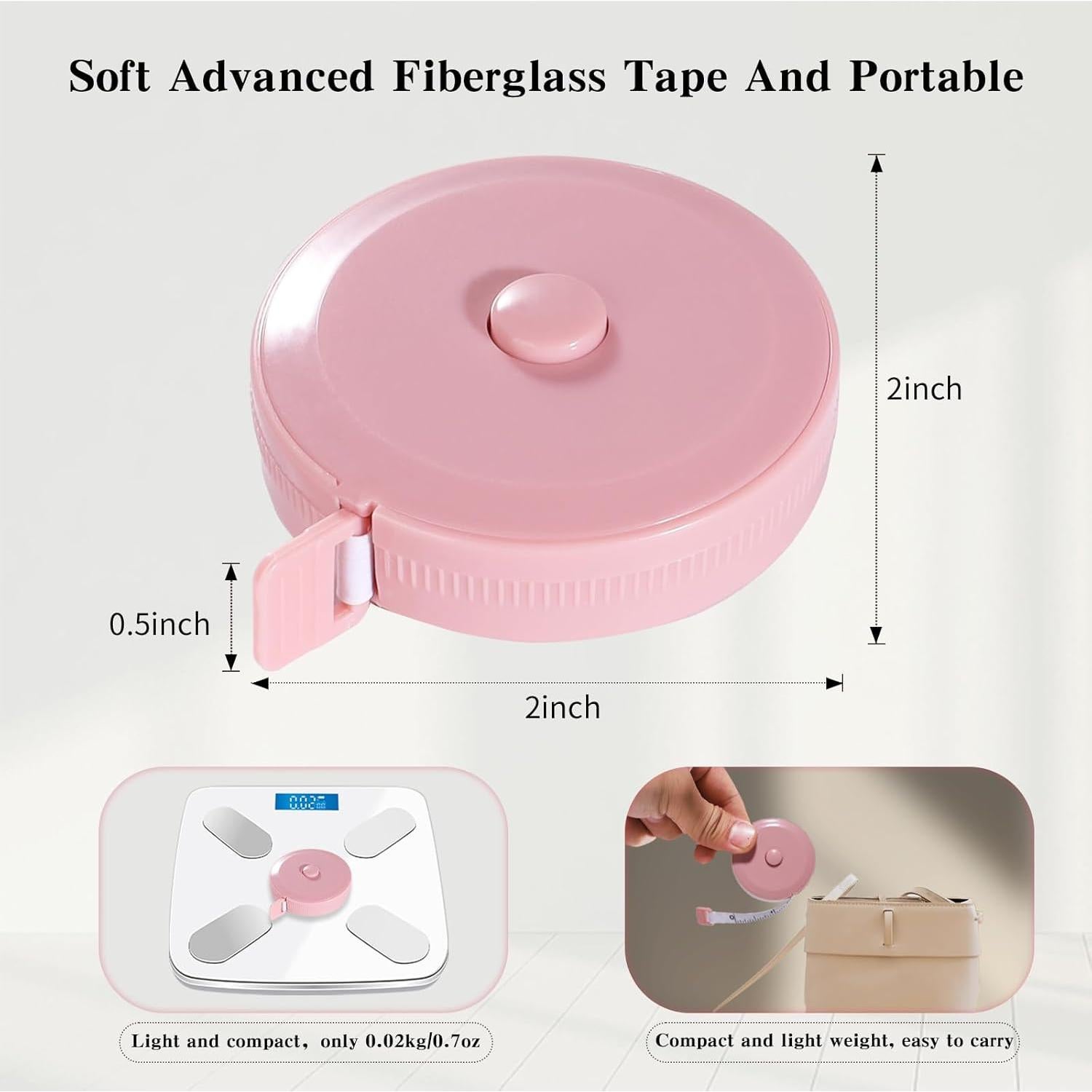 Cinta Métrica Retráctil 1.5m Bozi - 3 Paquete Doble Escala