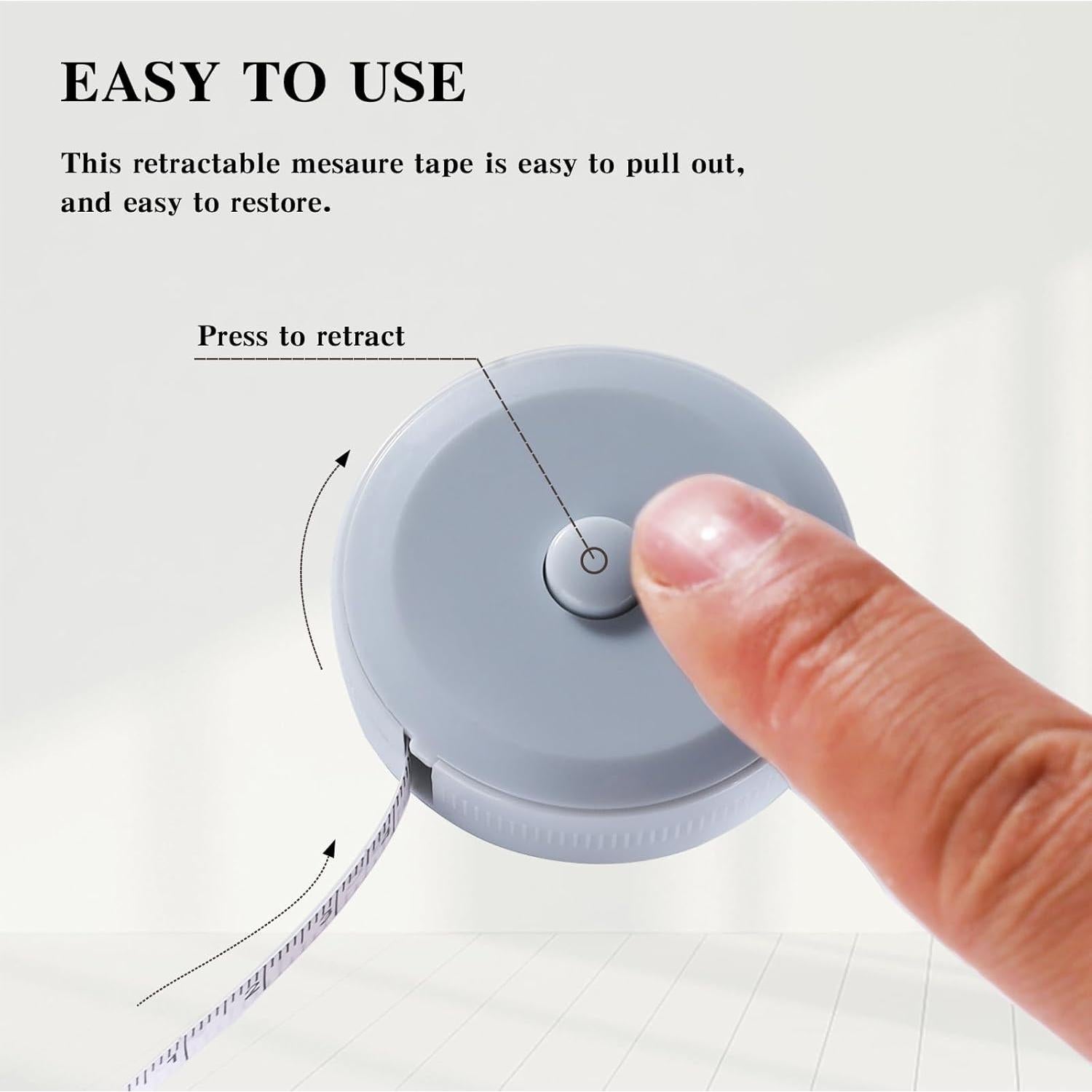 Cinta Métrica Retráctil 1.5m Bozi - 3 Paquete Doble Escala