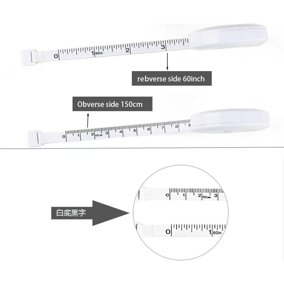 Cinta Métrica Retráctil DWYGZSTR 150 cm Doble Escala 2 Pcs