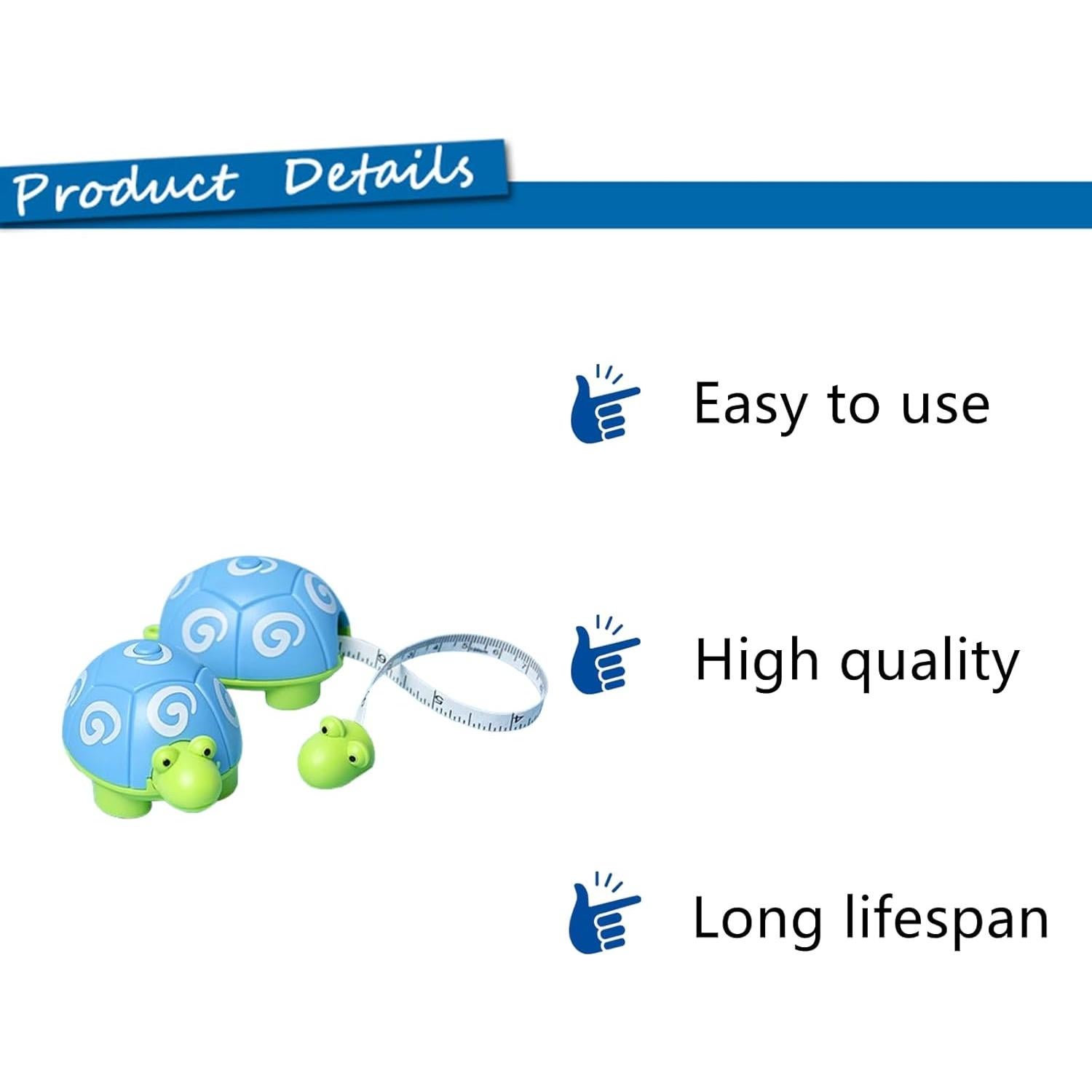 Cinta Métrica Tortuga Malijnxin 100 cm Suave y Compacta