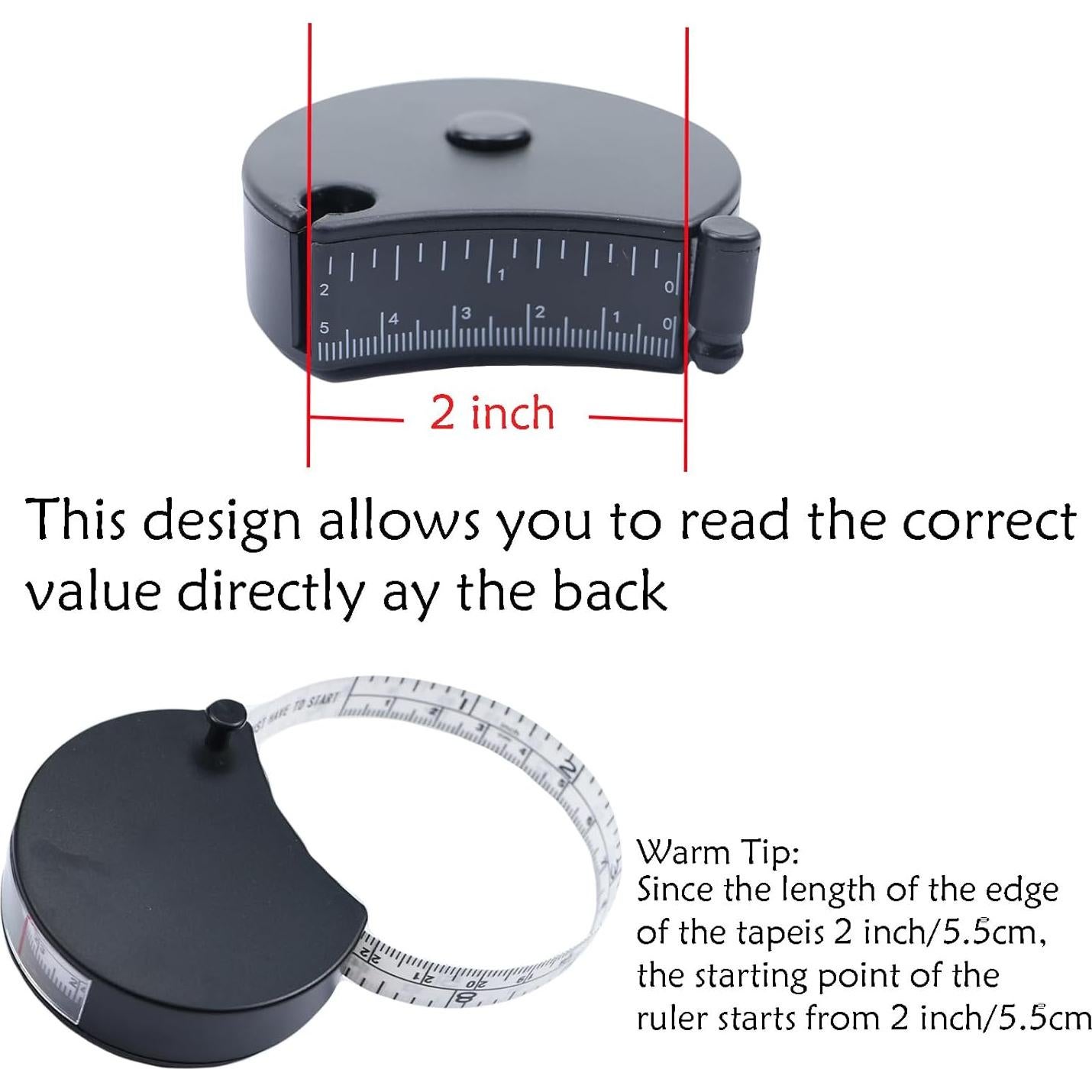 Cinta Métrica Retráctil Draduo 152.4 cm Doble Cara Negro