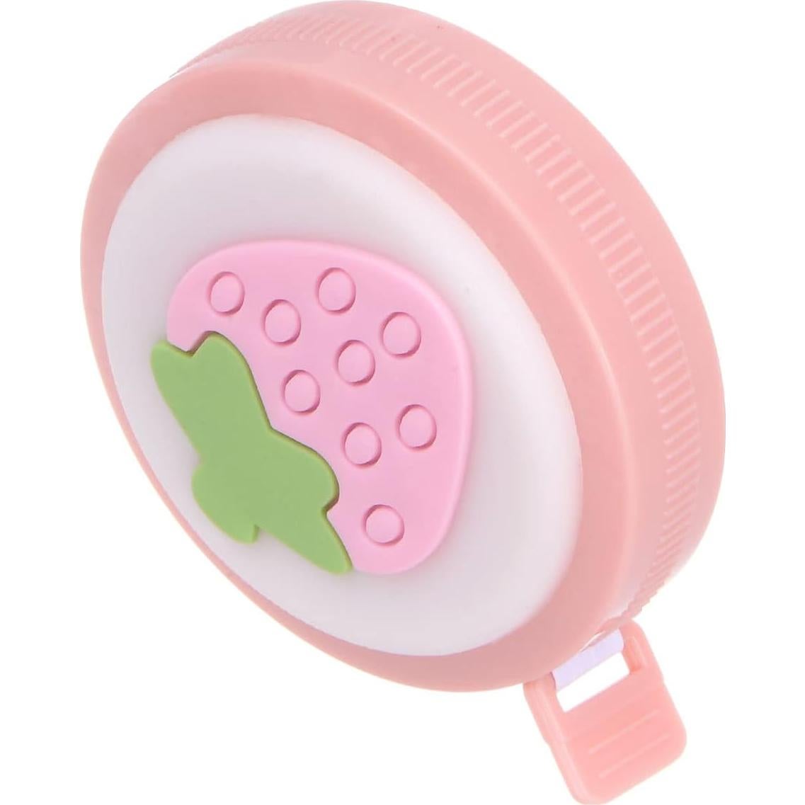 Cinta Métrica Retráctil HARFINGTON 1.5m Doble Cara Fruta Rosa