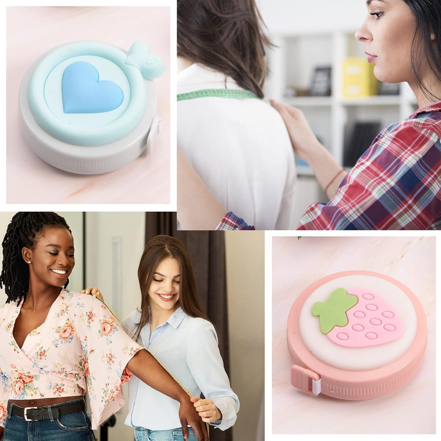 Cinta Métrica Retráctil HARFINGTON 1.5m Doble Cara Fruta Rosa