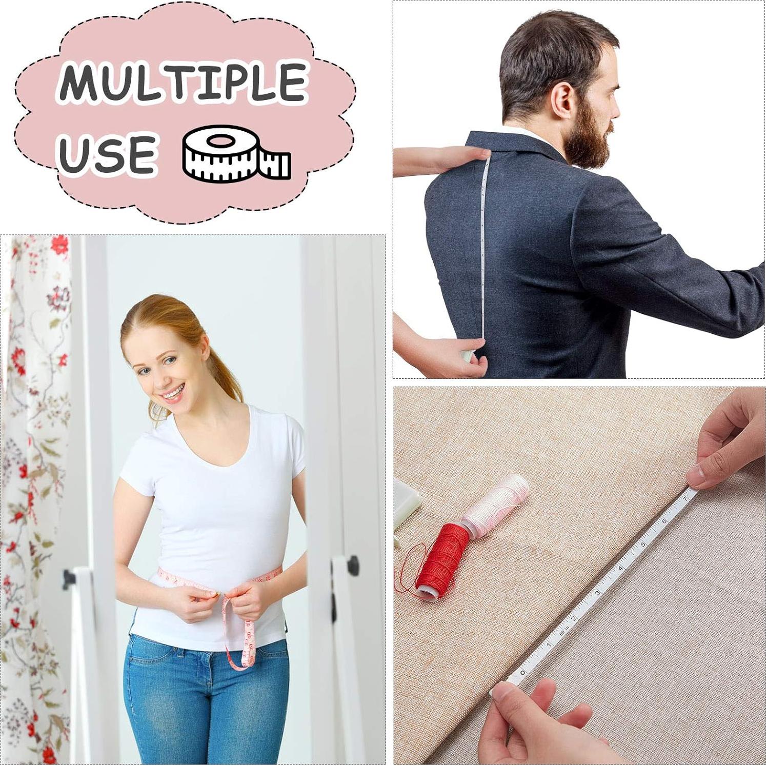 Cinta Métrica Retráctil Weewooday 6 Piezas 150 cm Multicolor