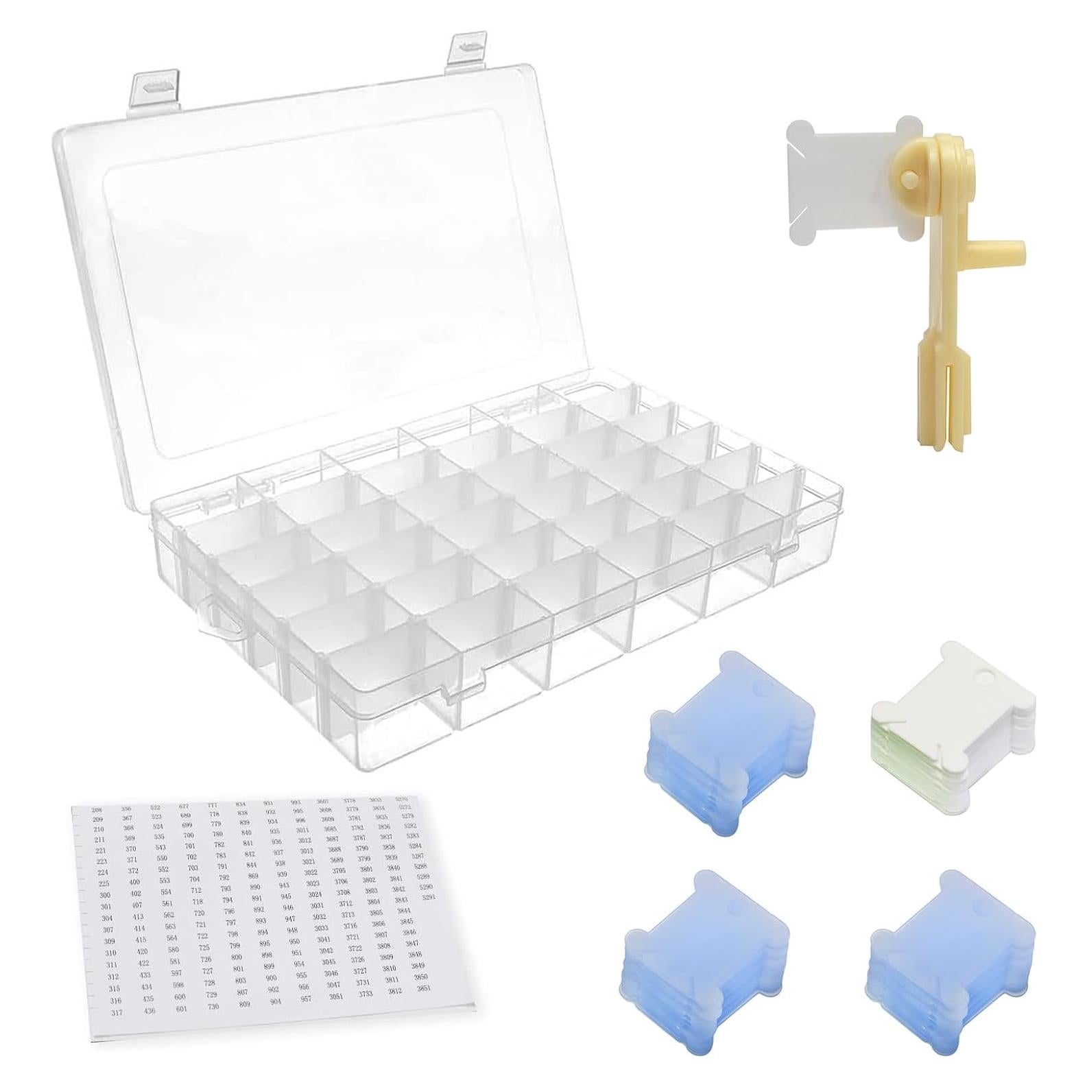 Organizador de Hilo de Bordado Drlmeio con 150 Bobinas y 36 Compartimentos