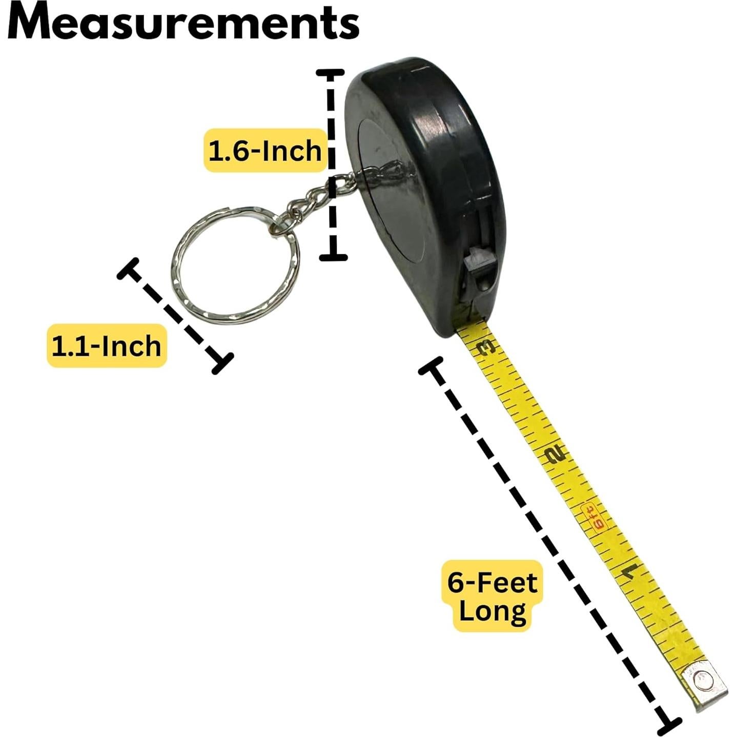 Cinta Métrica Portátil 6 Pies (1.83m) Harrier Hardware - Paquete de 2
