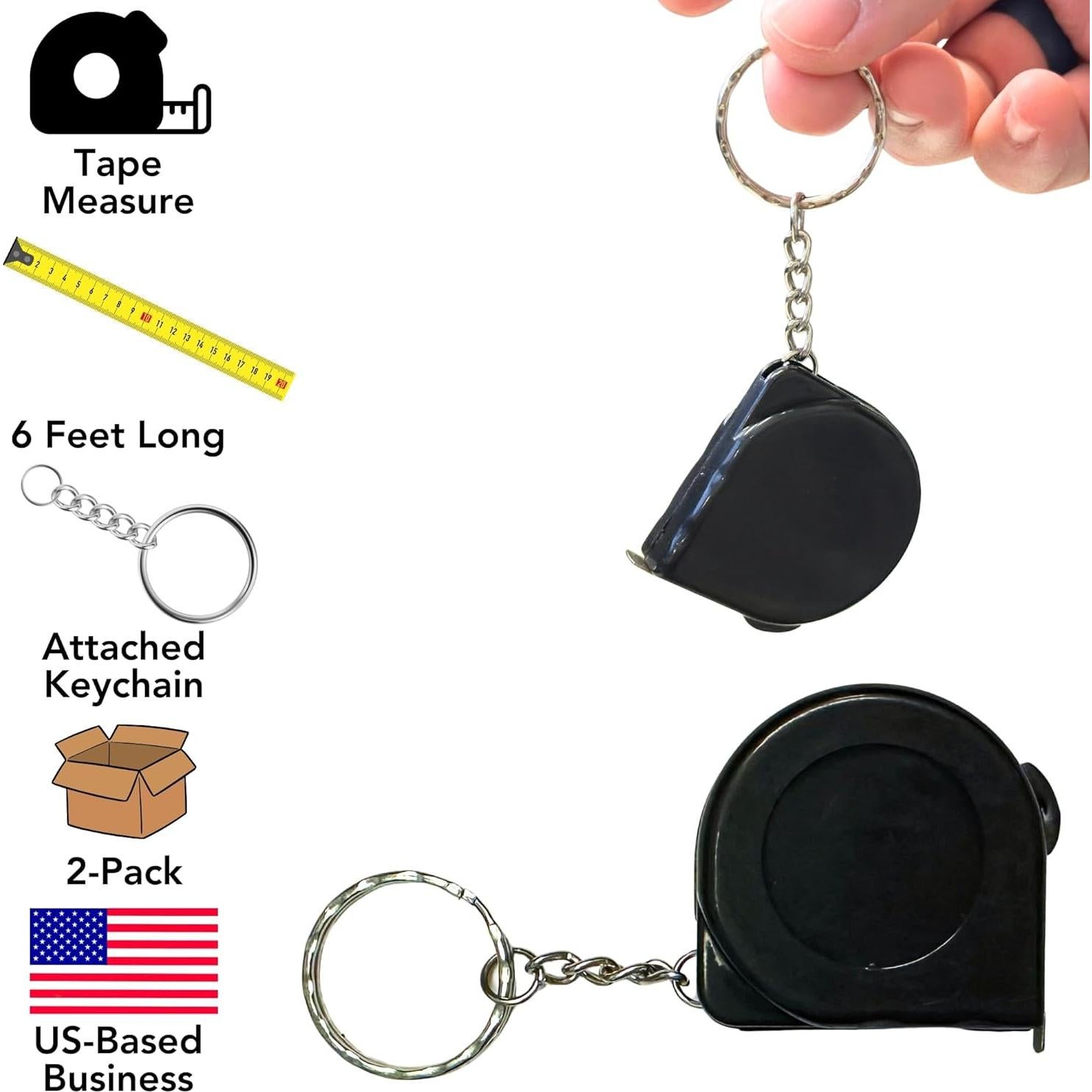 Cinta Métrica Portátil 6 Pies (1.83m) Harrier Hardware - Paquete de 2