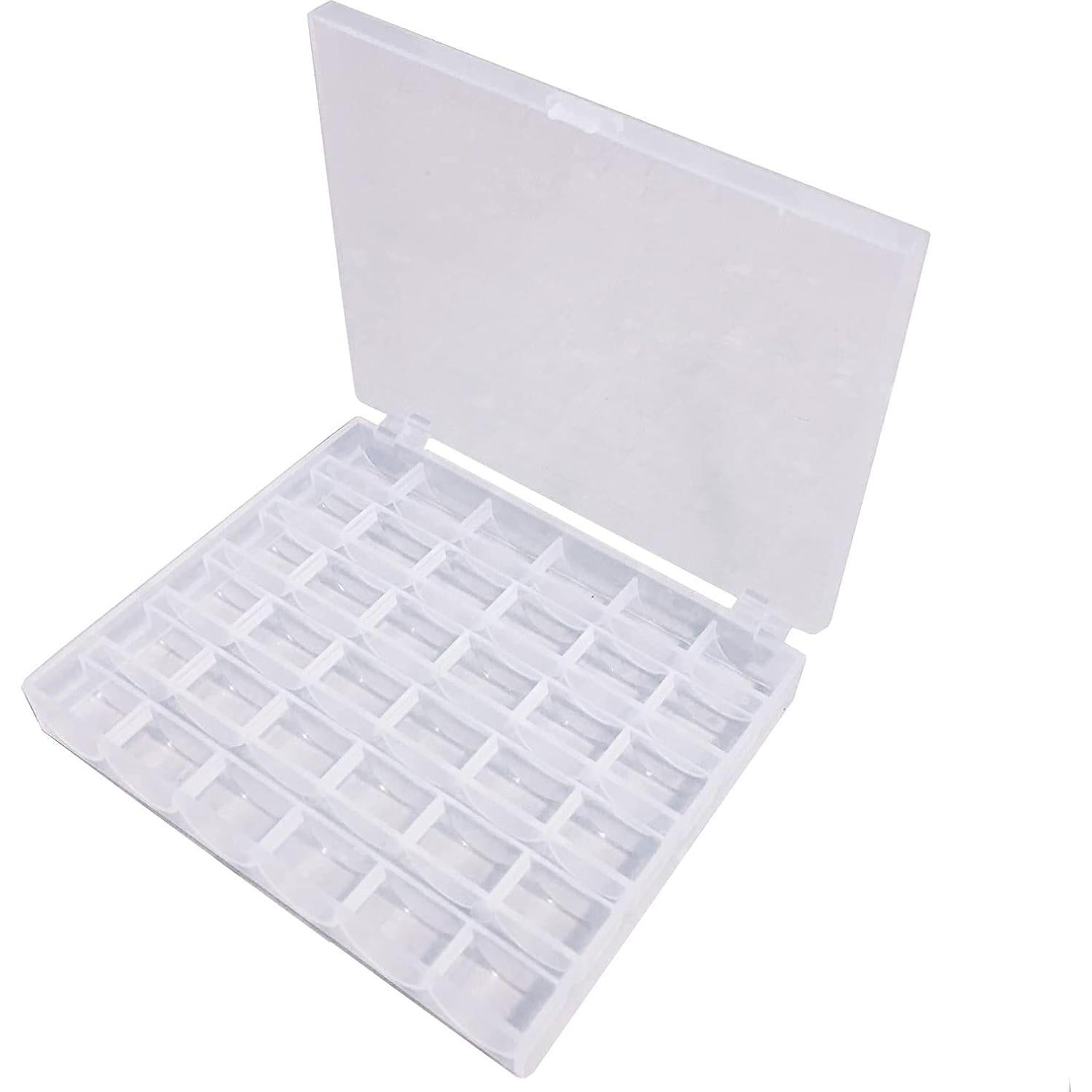Caja Organizador de Bobinas de Coser Fbshicung Transparente 36 Unidades