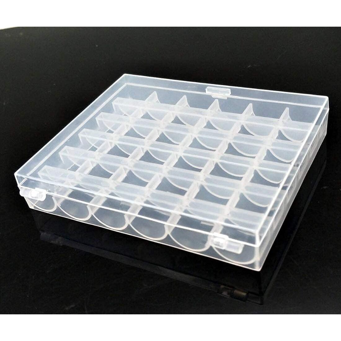Caja Organizador de Bobinas de Coser Fbshicung Transparente 36 Unidades