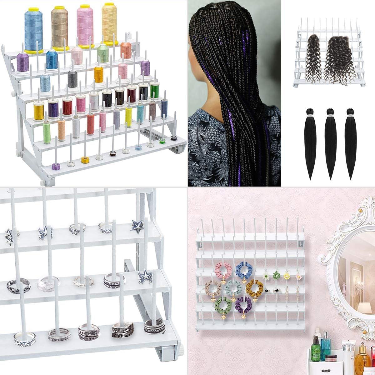 Soporte de Hilo Sew Tech para 60 Bobinas Montaje Pared Blanco