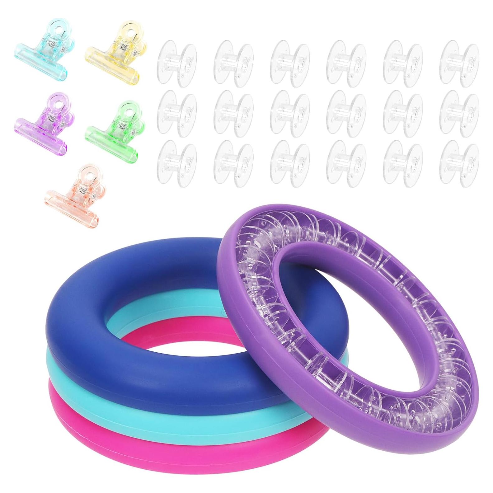 Kit Organizador de Bobinas Tanstic 84 Piezas Silicona 4 Colores