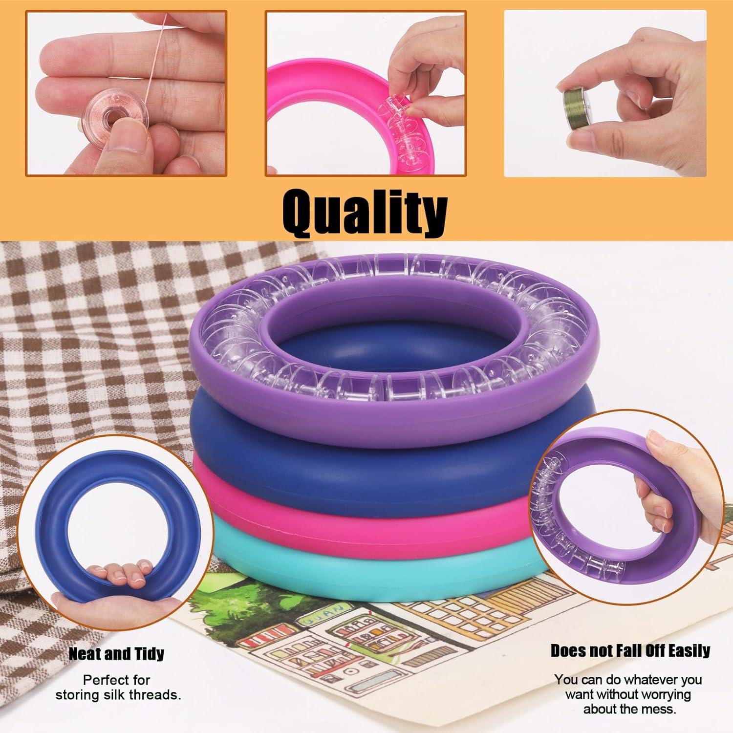 Kit Organizador de Bobinas Tanstic 84 Piezas Silicona 4 Colores