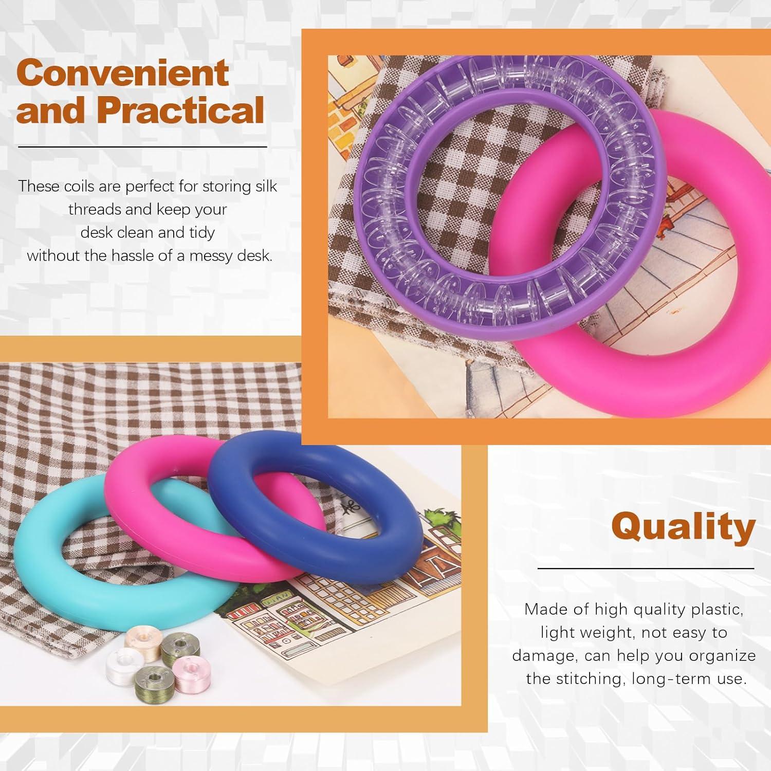 Kit Organizador de Bobinas Tanstic 84 Piezas Silicona 4 Colores