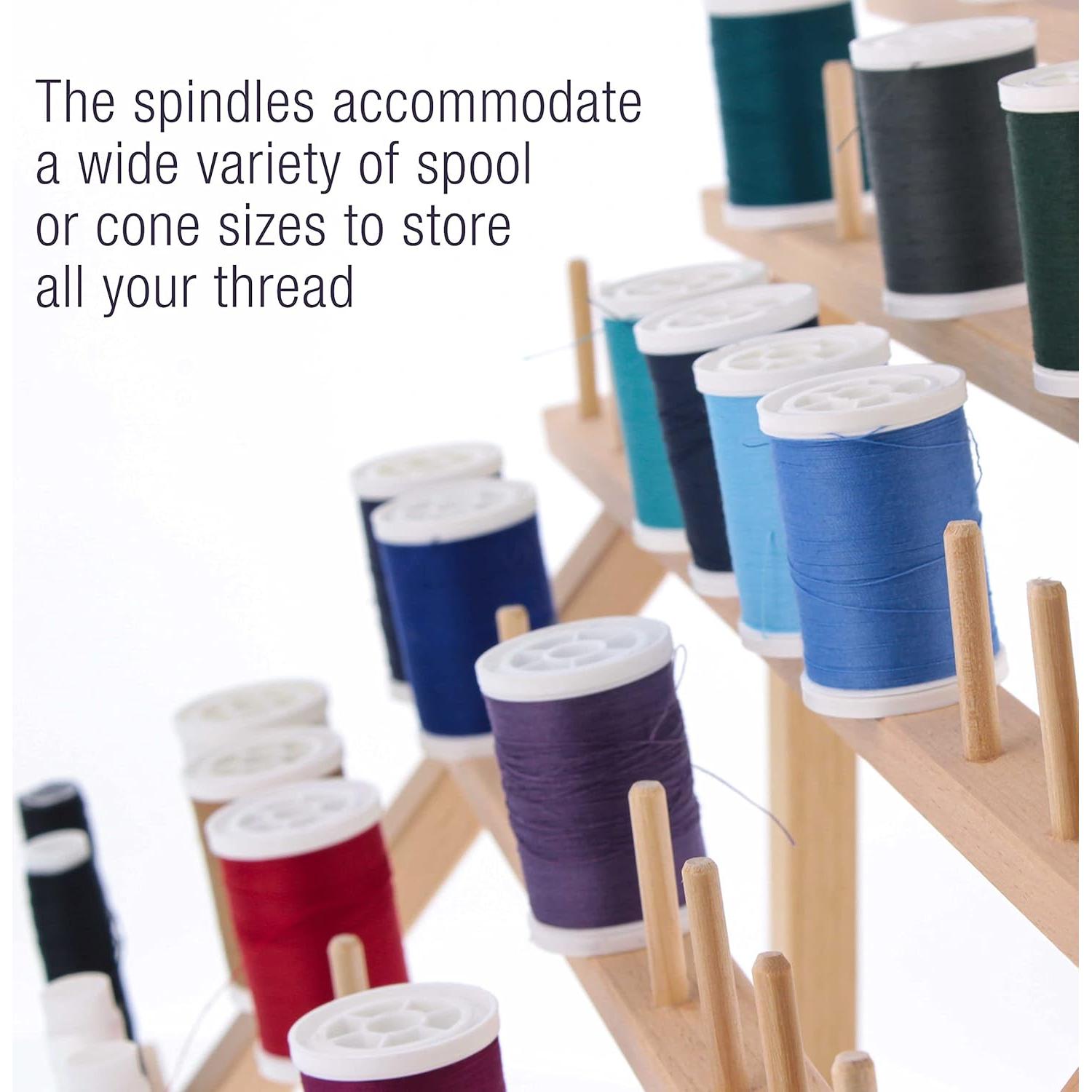 Soporte de Hilo Premium US Art Supply para 60 Bobinas de Madera